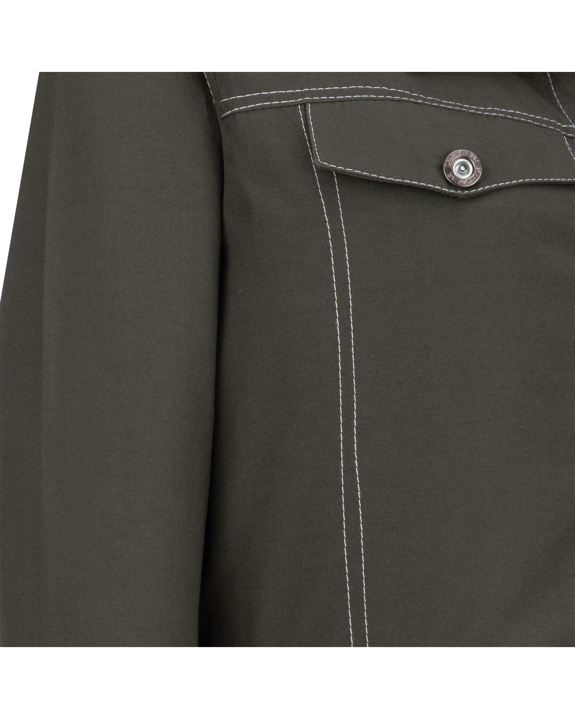 ست کت کراپ و شلوار زنانه سبز زیتونی مدل آرتیمان السانا Elsana کد 2417