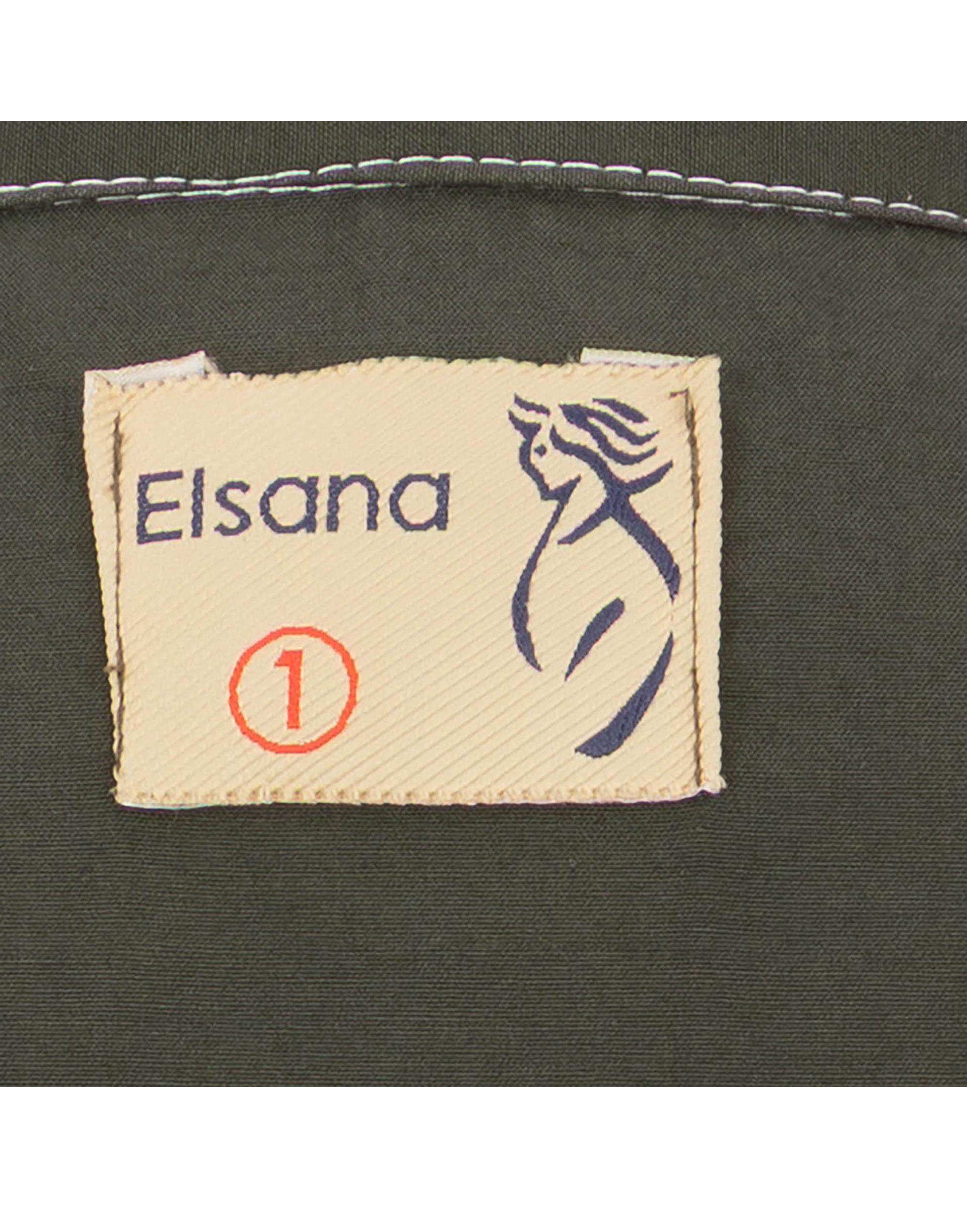 ست کت کراپ و شلوار زنانه سبز زیتونی مدل آرتیمان السانا Elsana کد 2417