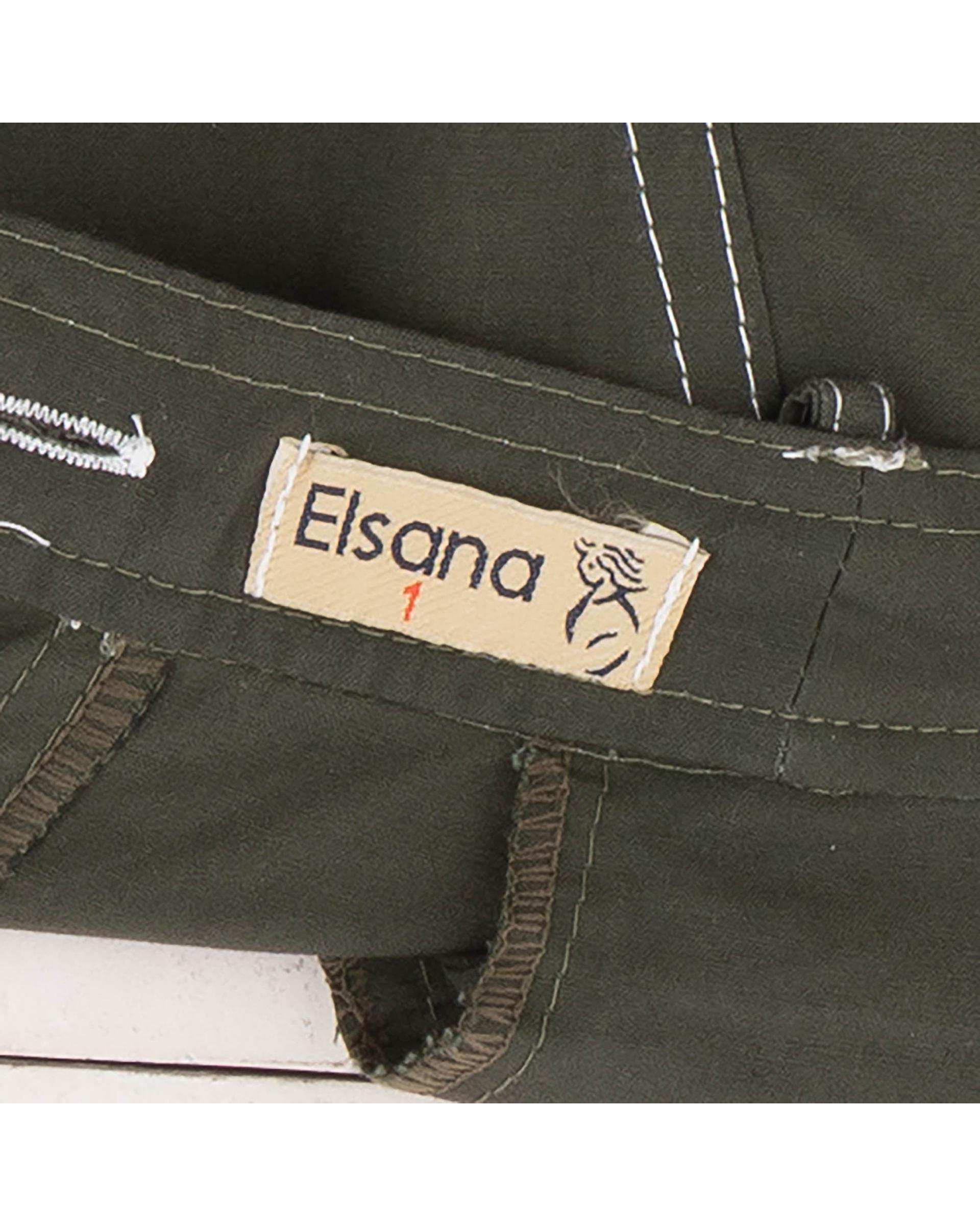 ست کت کراپ و شلوار زنانه سبز زیتونی مدل آرتیمان السانا Elsana کد 2417