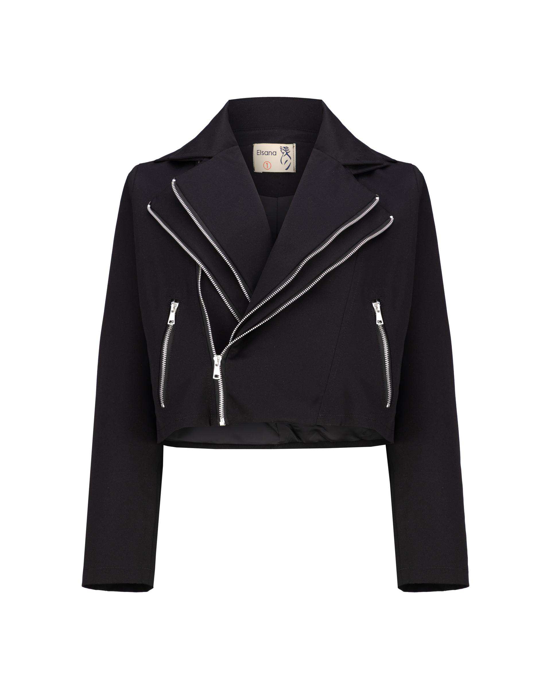 کت کراپ زنانه مشکی مدل رازیان السانا Elsana کد 2418