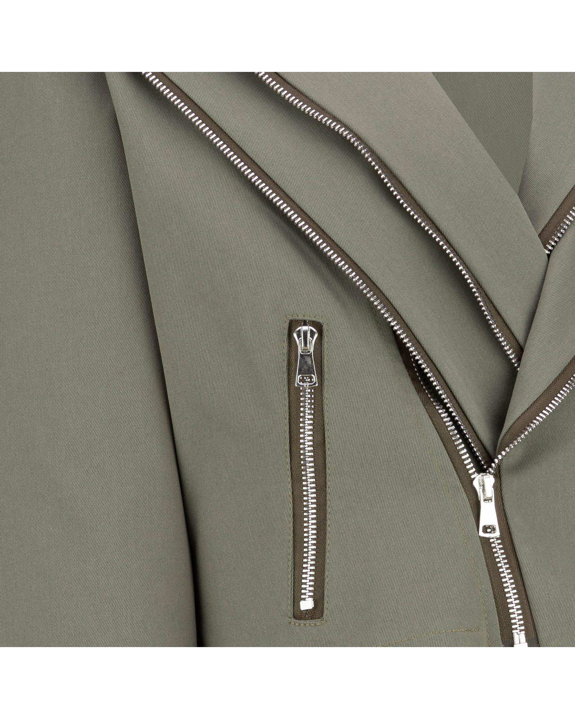 کت کراپ زنانه سبز زیتونی مدل رازیان السانا Elsana کد 2418