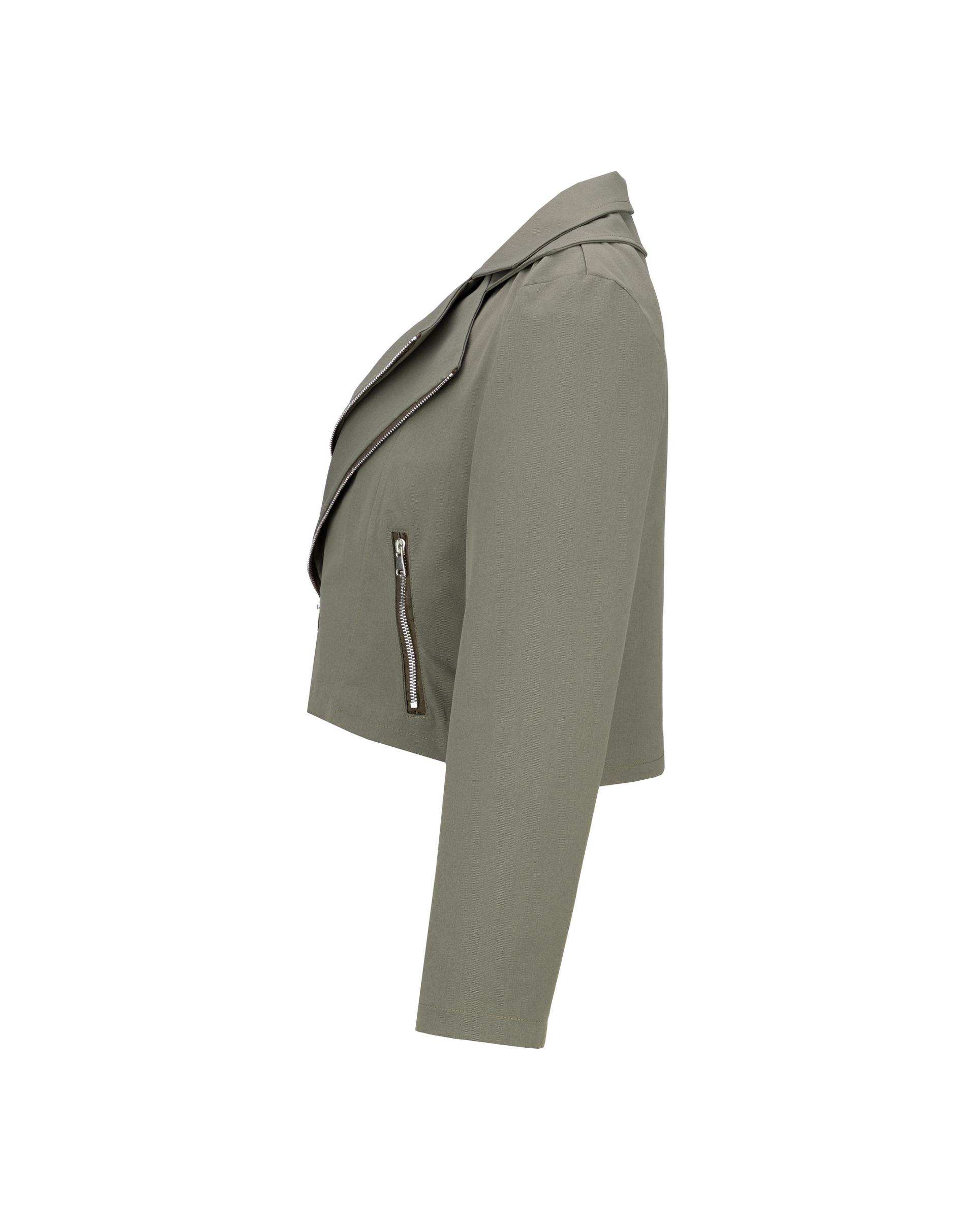 کت کراپ زنانه سبز زیتونی مدل رازیان السانا Elsana کد 2418