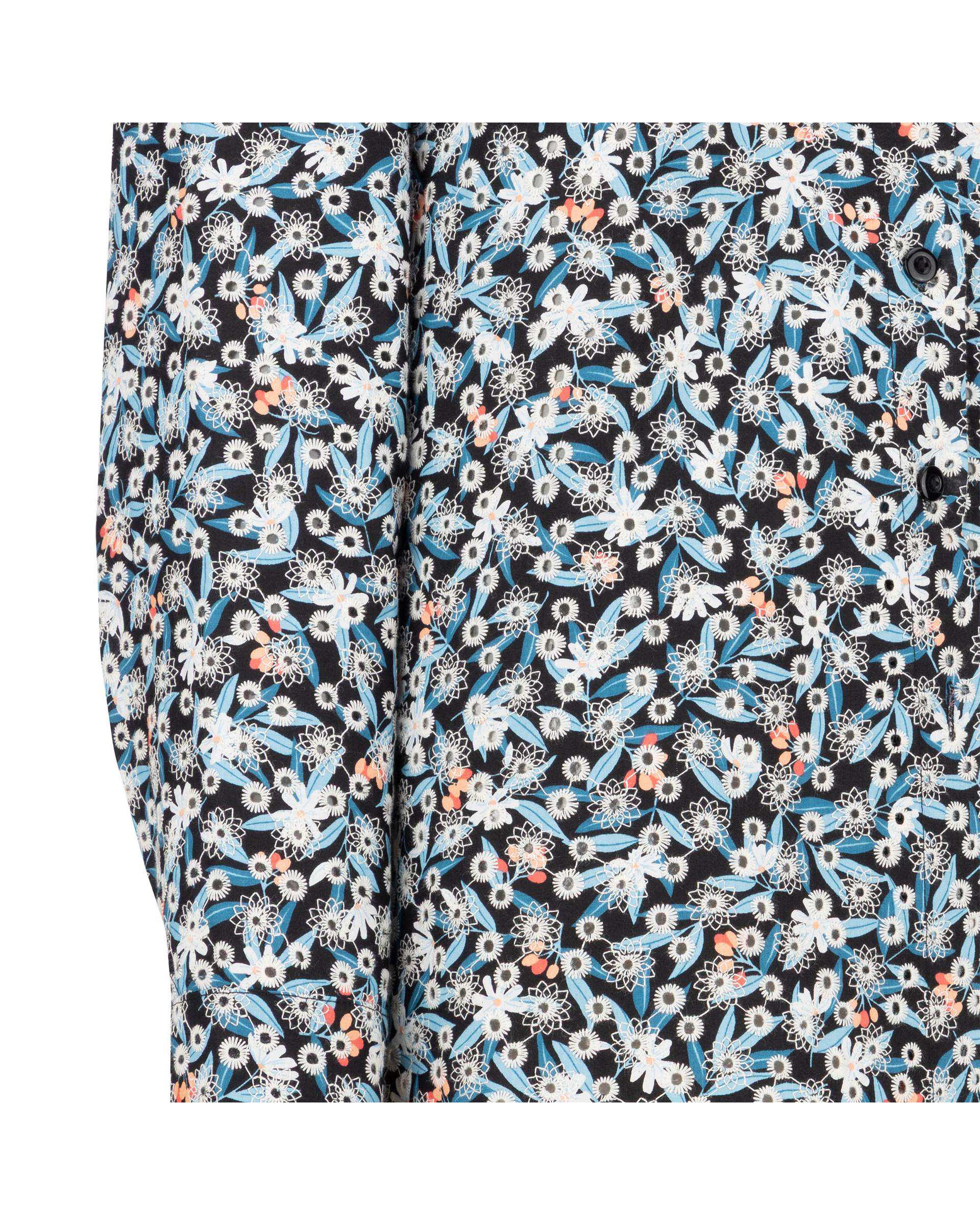 شومیز زنانه مشکی آبی مدل لعیا السانا Elsana کد 2420