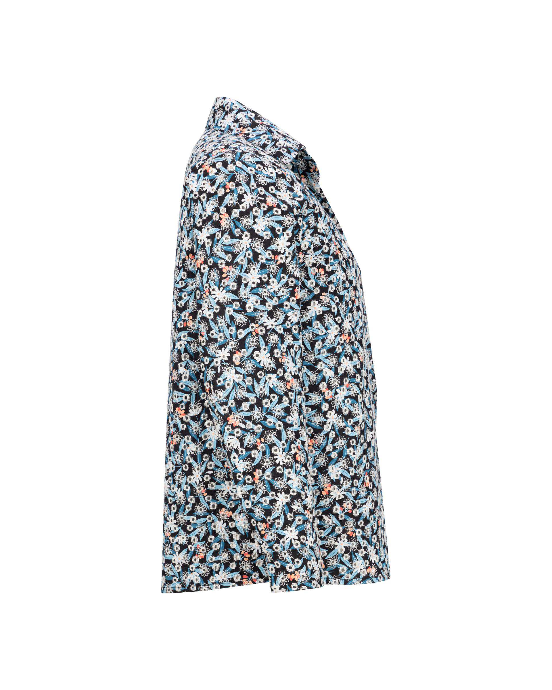 شومیز زنانه مشکی آبی مدل لعیا السانا Elsana کد 2420