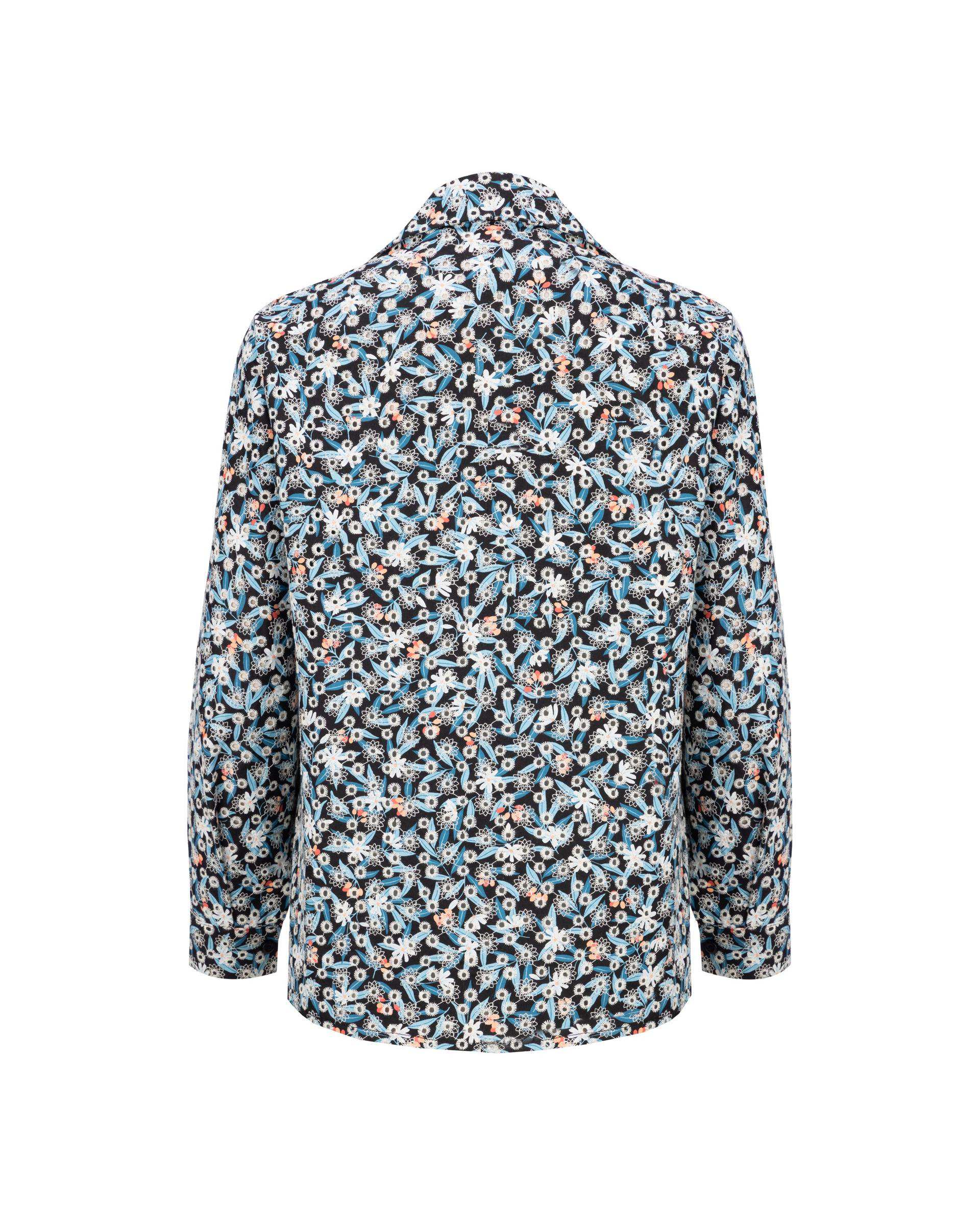 شومیز زنانه مشکی آبی مدل لعیا السانا Elsana کد 2420