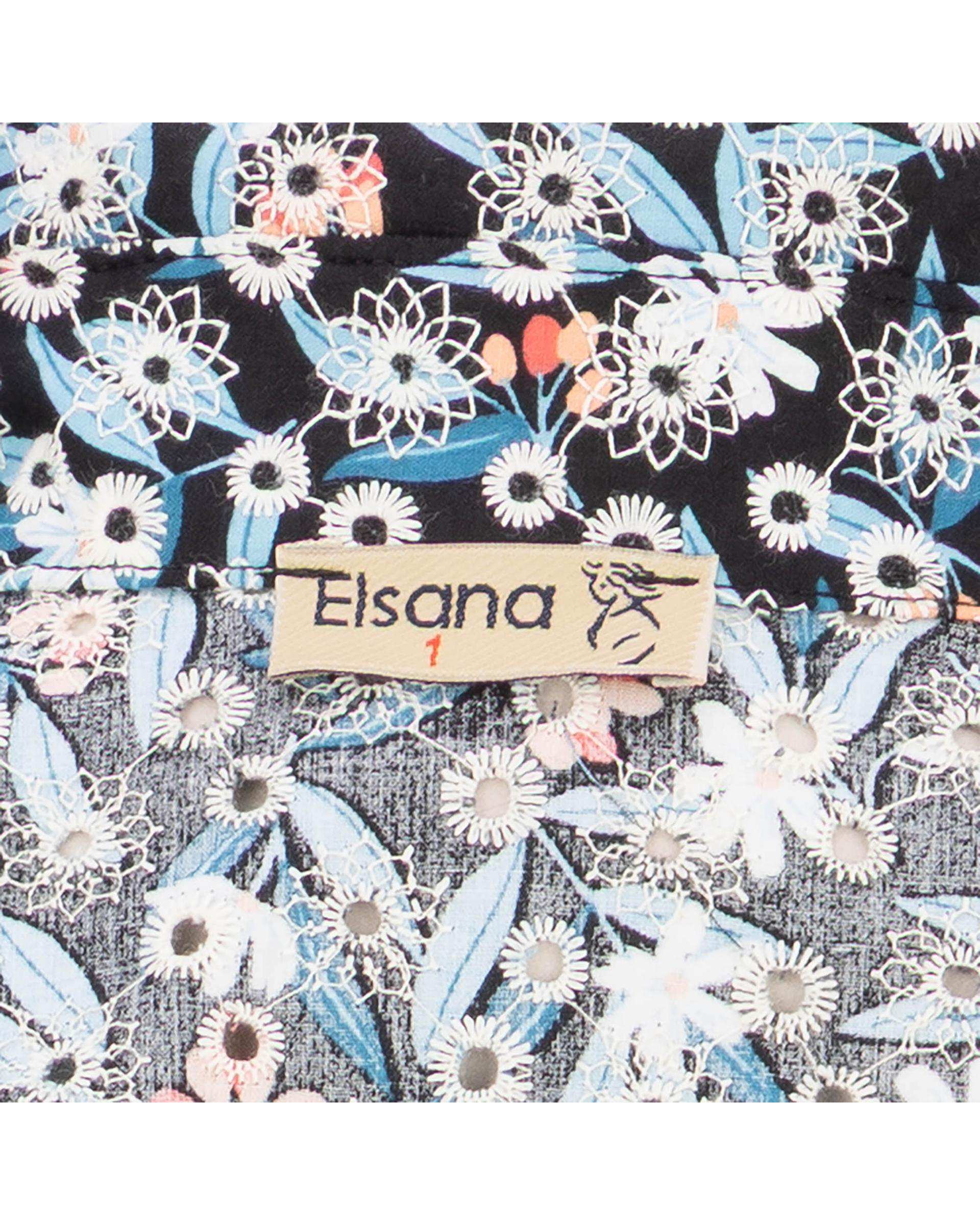 شومیز زنانه مشکی آبی مدل لعیا السانا Elsana کد 2420