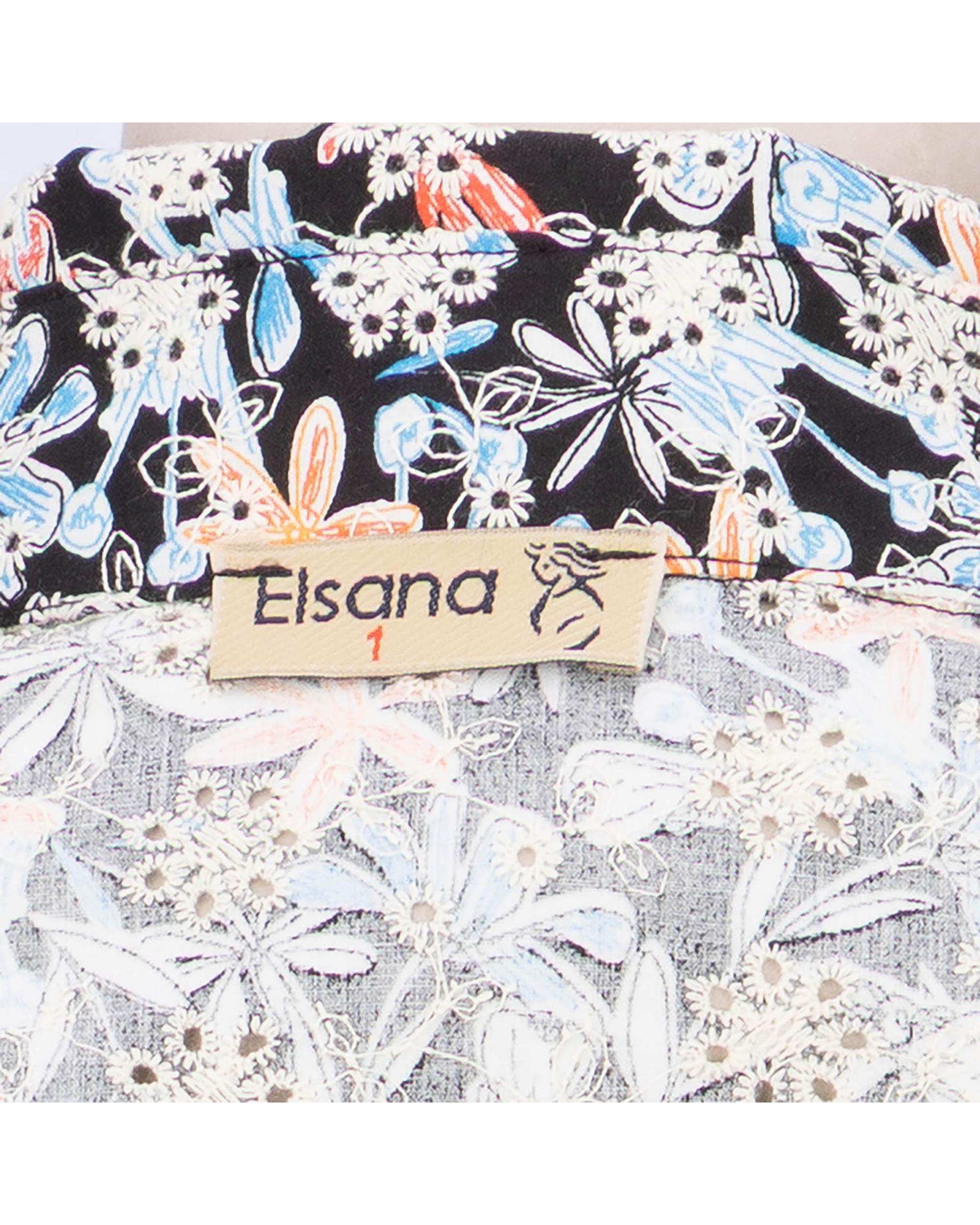 شومیز زنانه مشکی نارنجی مدل لعیا السانا Elsana کد 2420