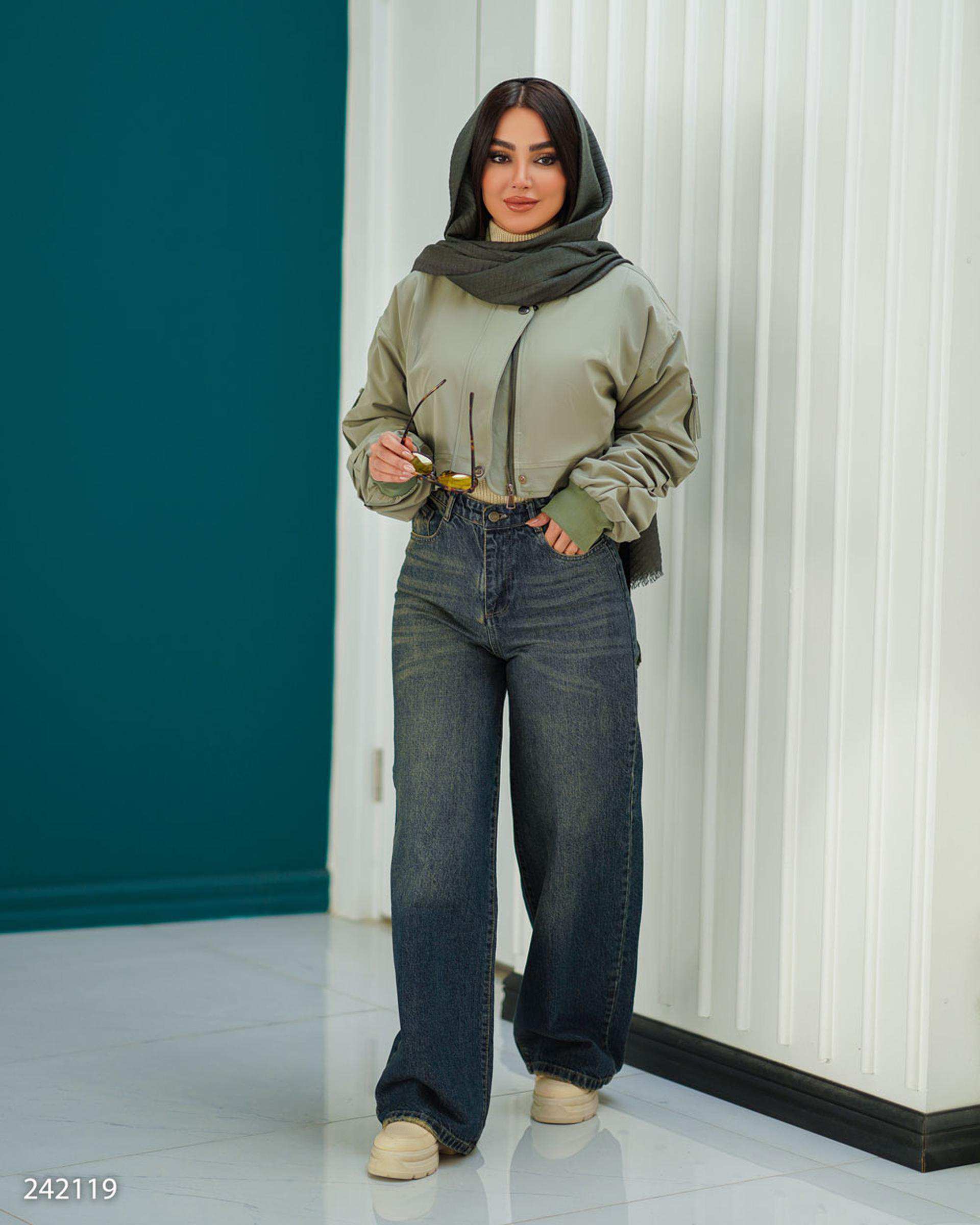 کت کراپ زنانه سبز سدری مدل آیاز السانا Elsana کد 2421