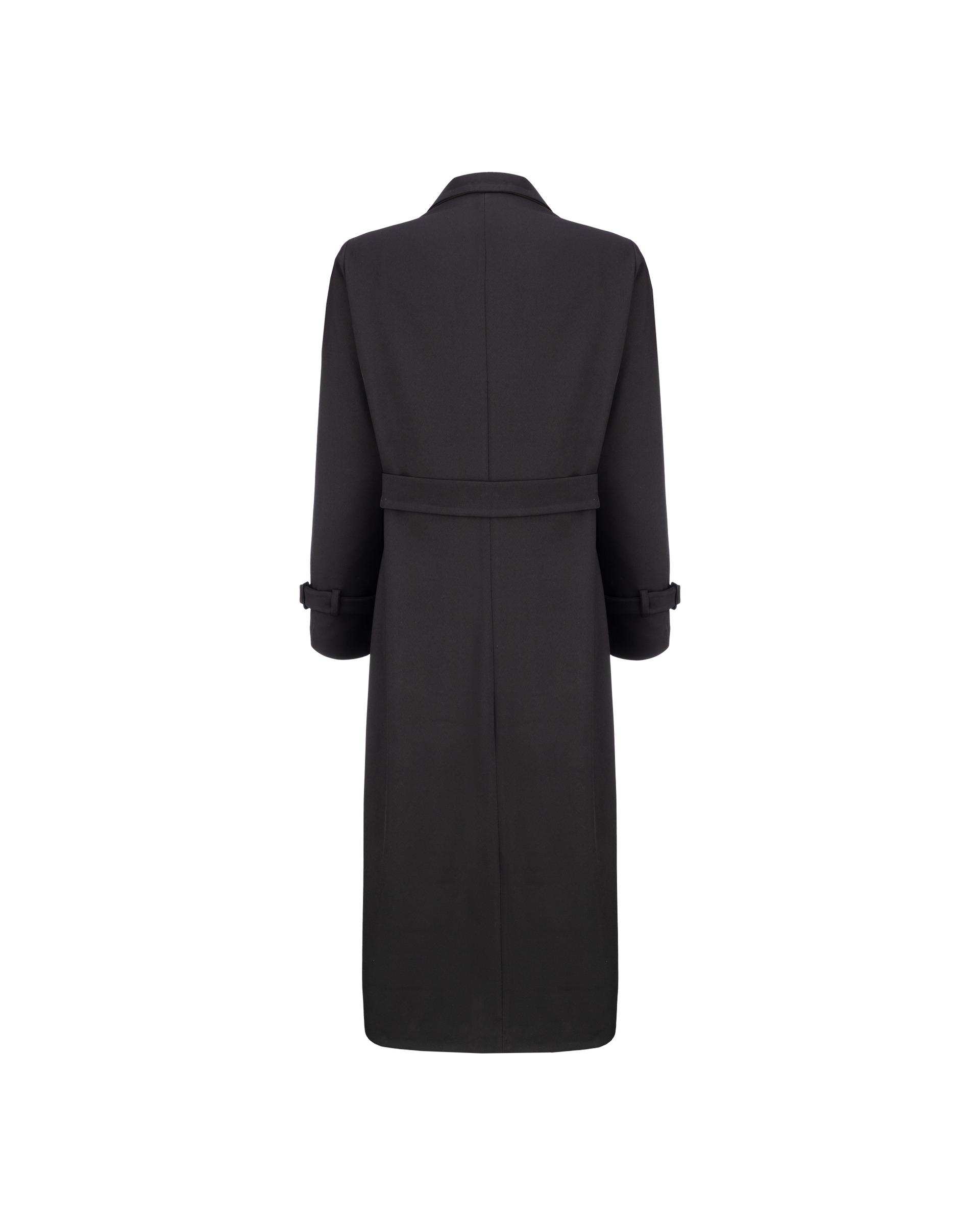 بارانی بلند زنانه مشکی مدل گلارین السانا Elsana کد 2422