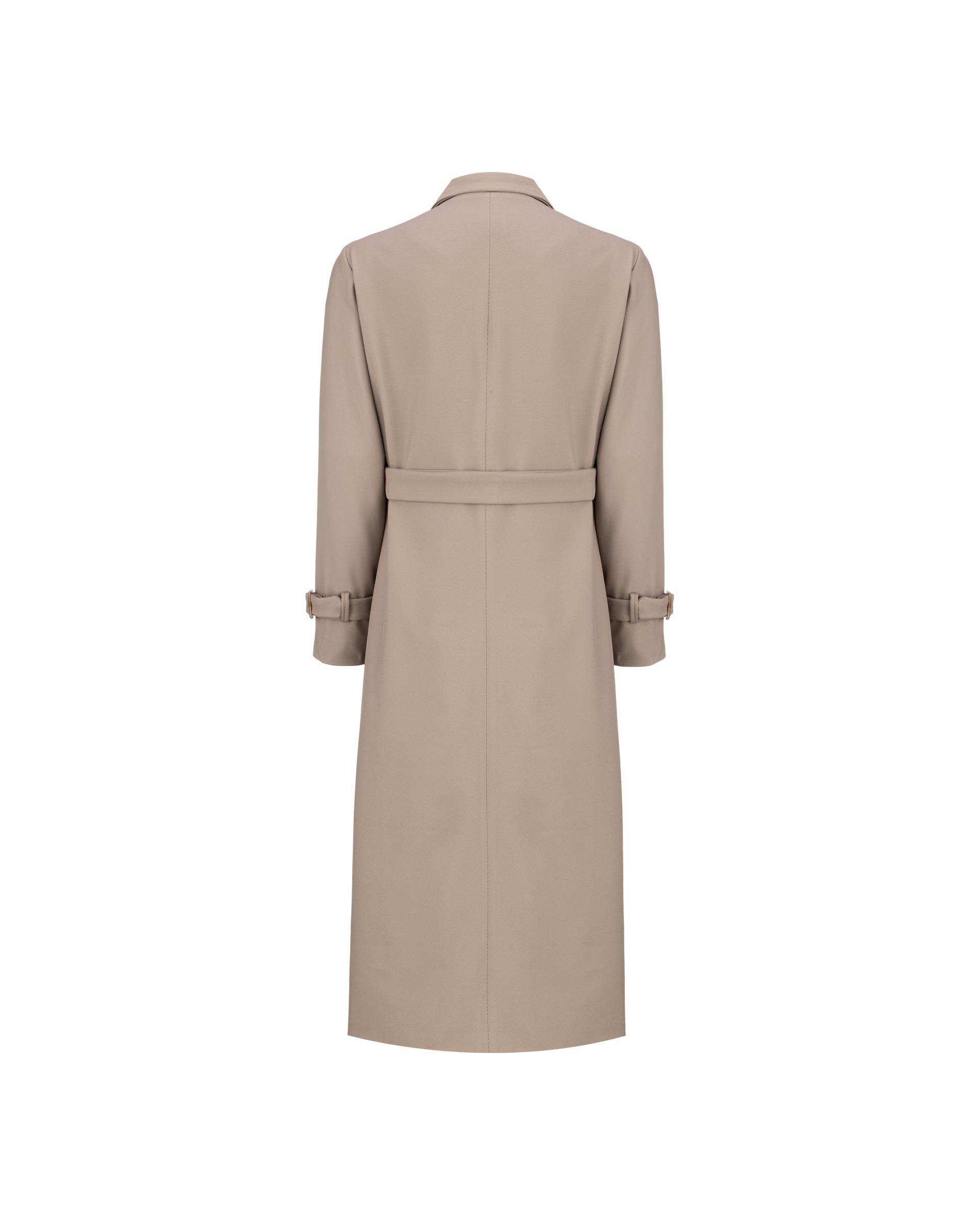 بارانی بلند زنانه شکلاتی مدل گلارین السانا Elsana کد 2422