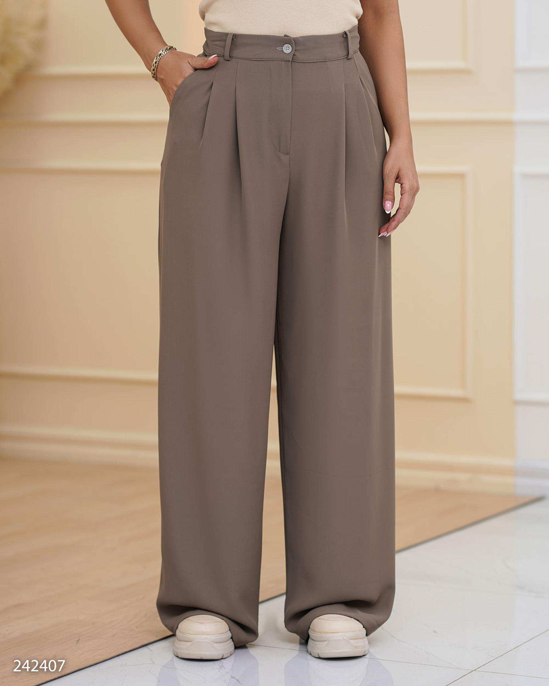 شلوار زنانه بگ شکلاتی مدل ماکوان السانا Elsana کد 2424