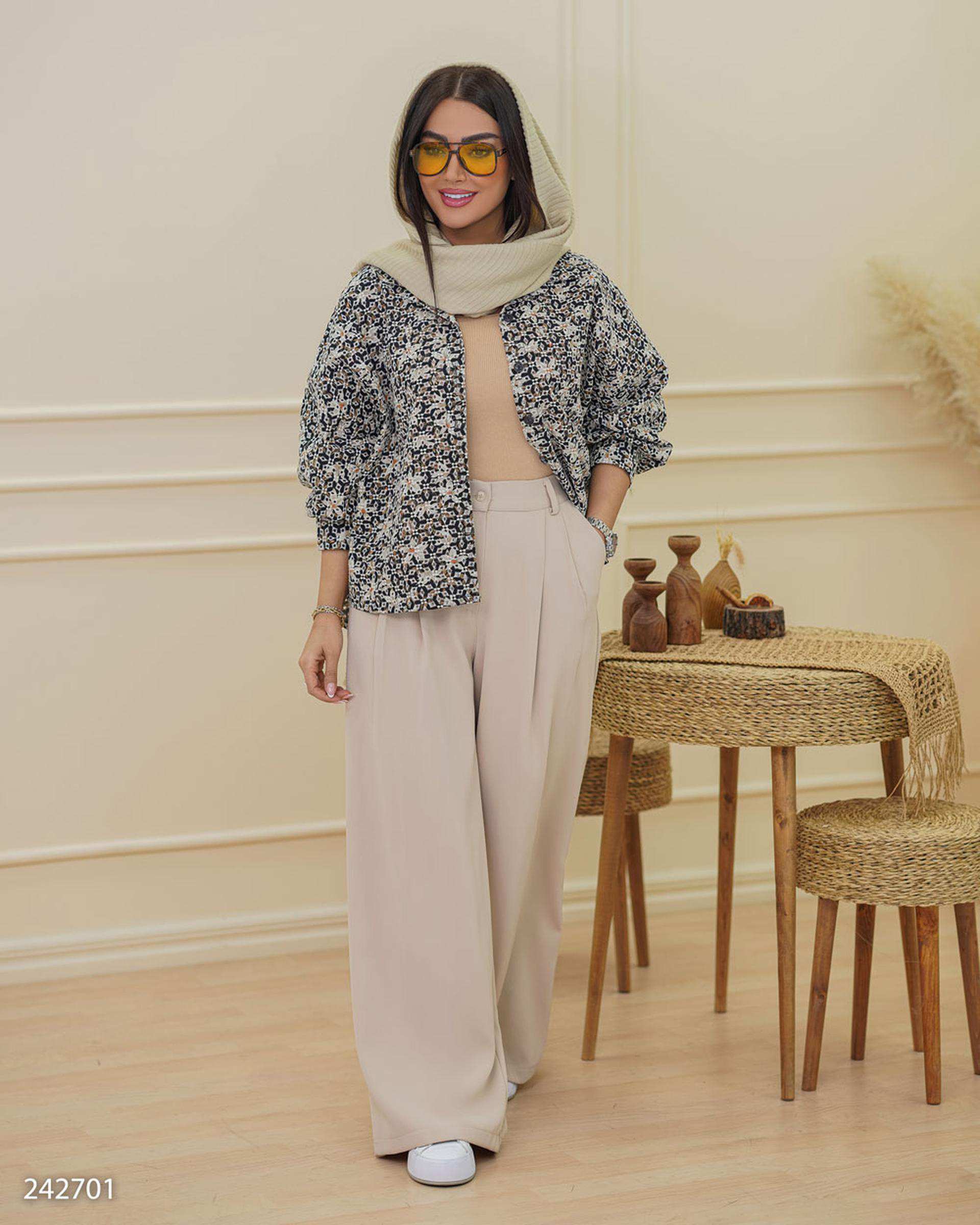 شومیز زنانه خامه دوزی مشکی مدل آوانا السانا Elsana کد 2427