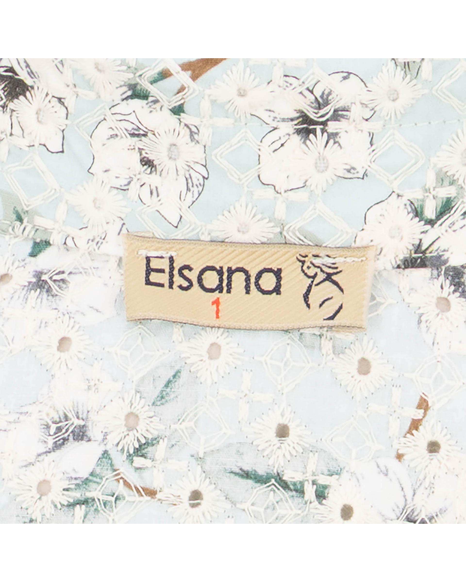 شومیز زنانه خامه دوزی سبزآبی مدل آوانا السانا Elsana کد 2427