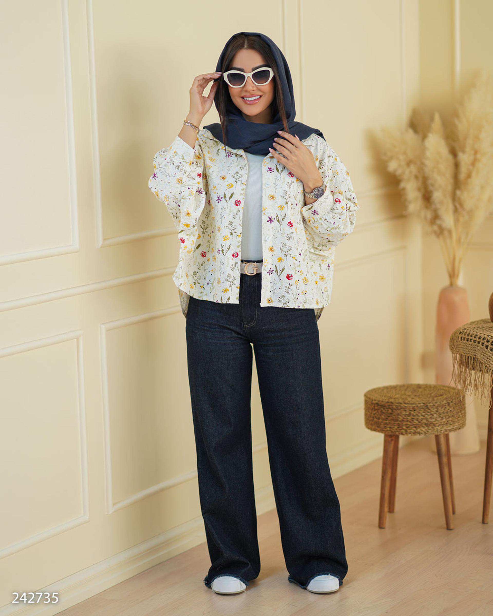 شومیز زنانه خامه دوزی سفید مدل آوانا السانا Elsana کد 2427