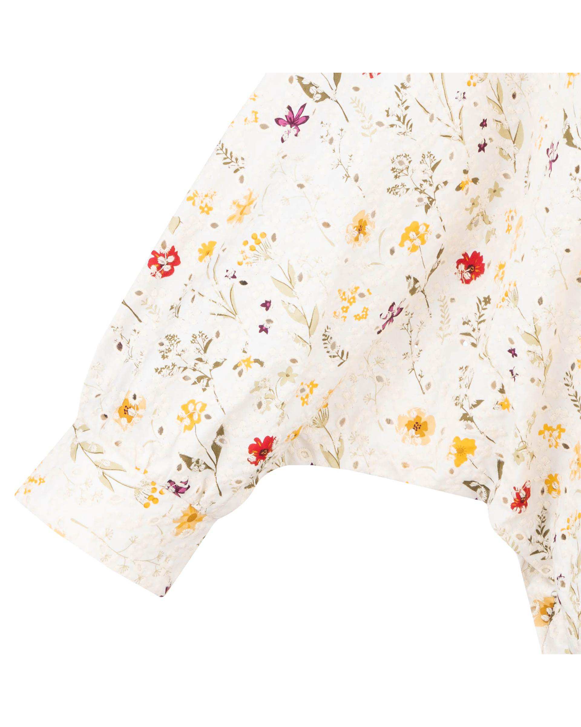 شومیز زنانه خامه دوزی سفید مدل آوانا السانا Elsana کد 2427