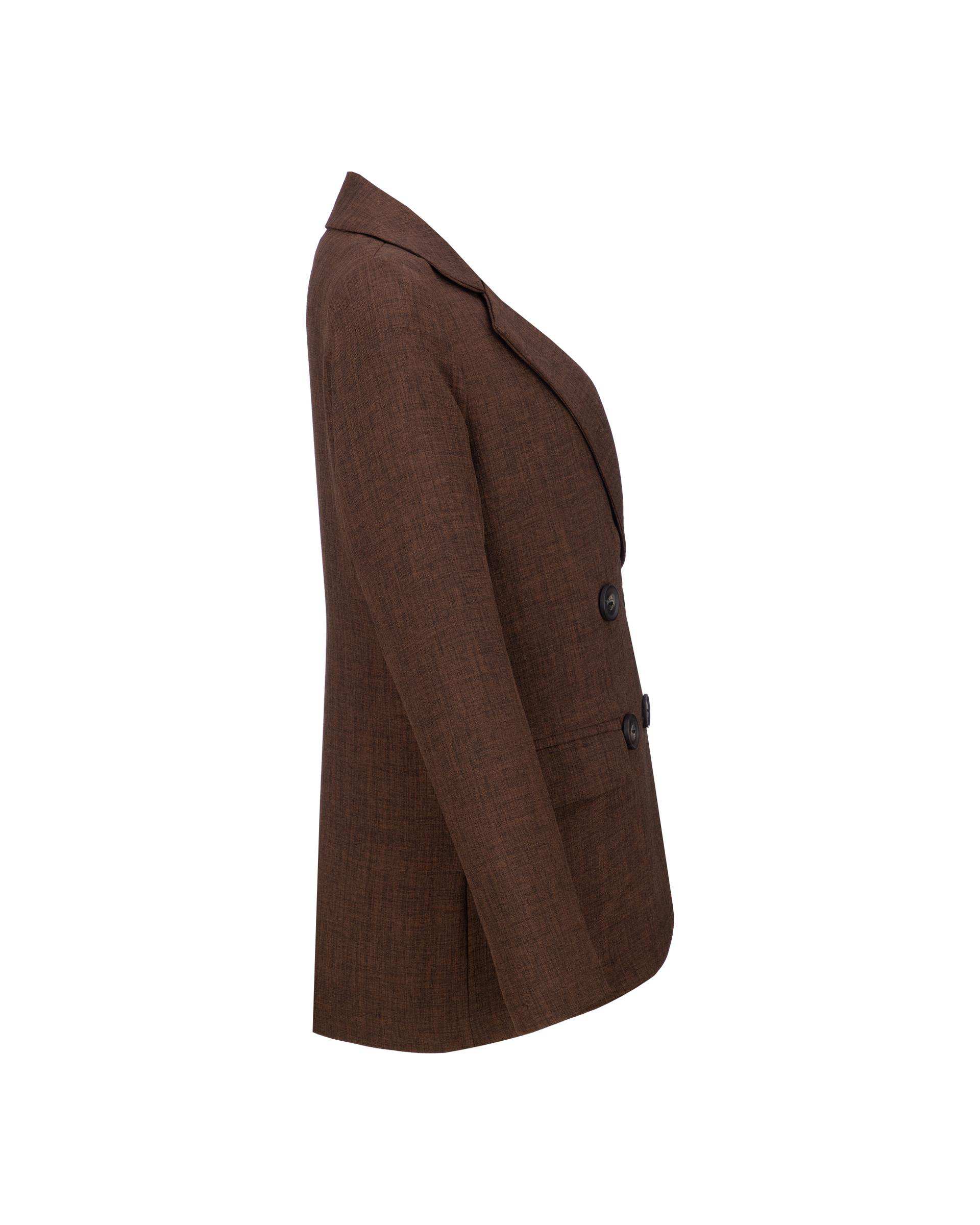 کت زنانه قهوه ای مدل پرنیکا السانا Elsana کد 2430