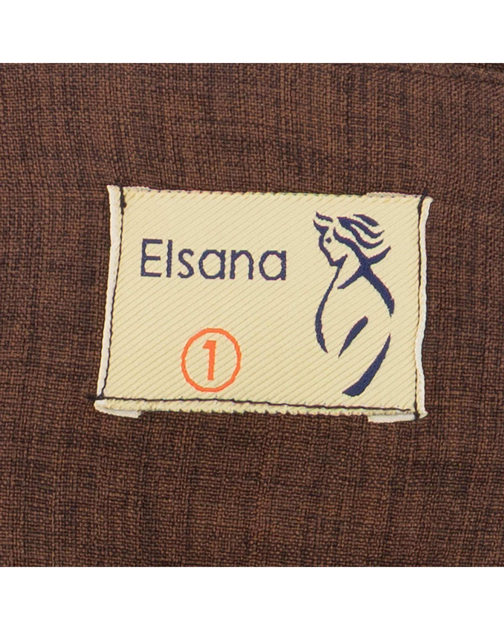 کت زنانه قهوه ای مدل پرنیکا السانا Elsana کد 2430