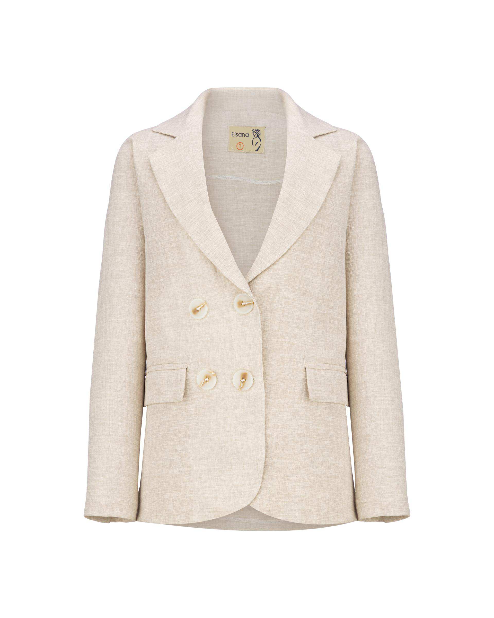 کت زنانه کرم مدل پرنیکا السانا Elsana کد 2430