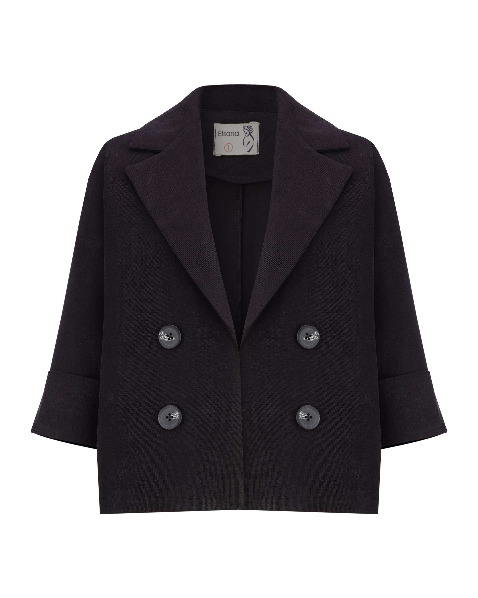 کت کراپ زنانه مشکی مدل نور السانا Elsana کد 2431