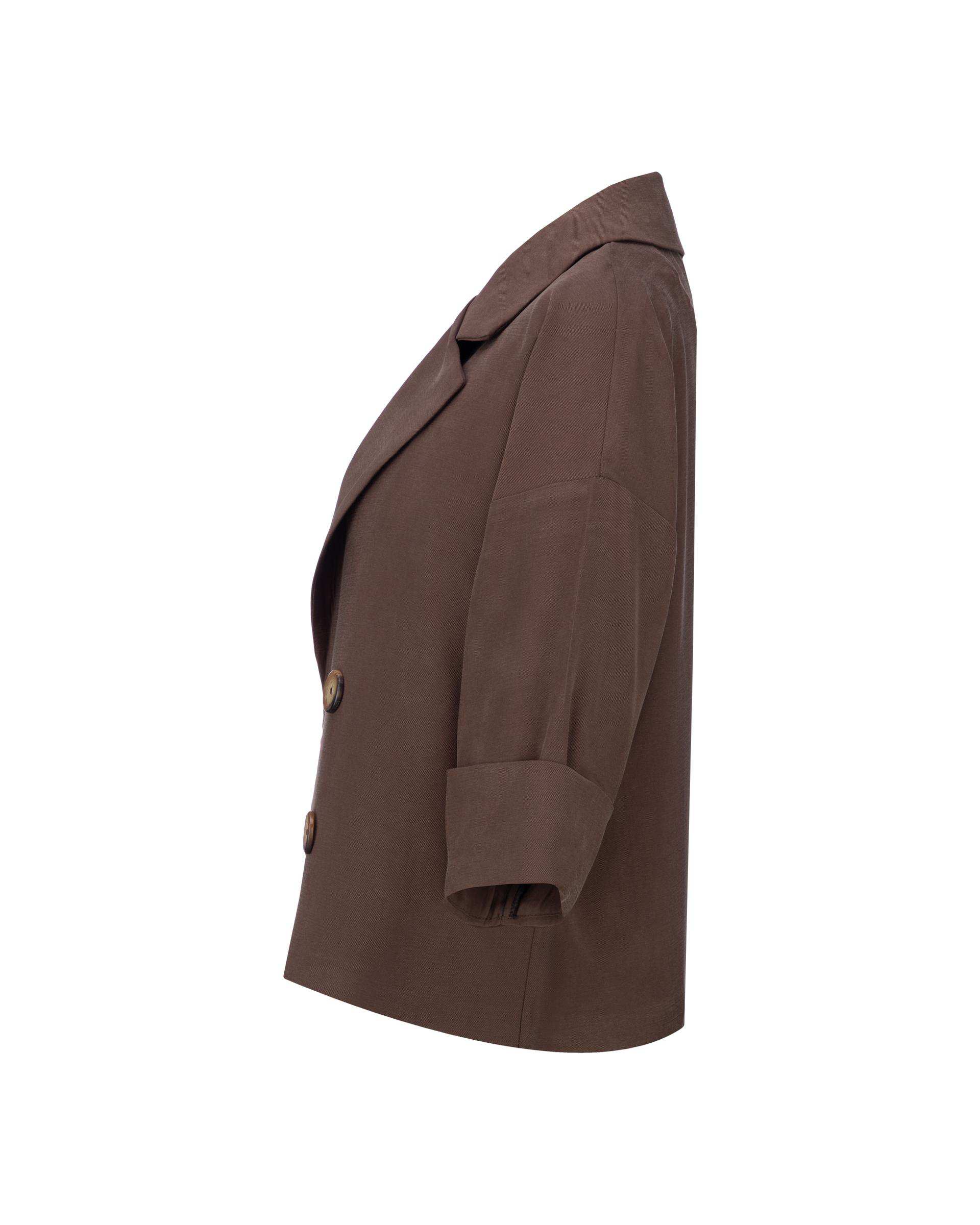 کت کراپ زنانه قهوه ای مدل نور السانا Elsana کد 2431