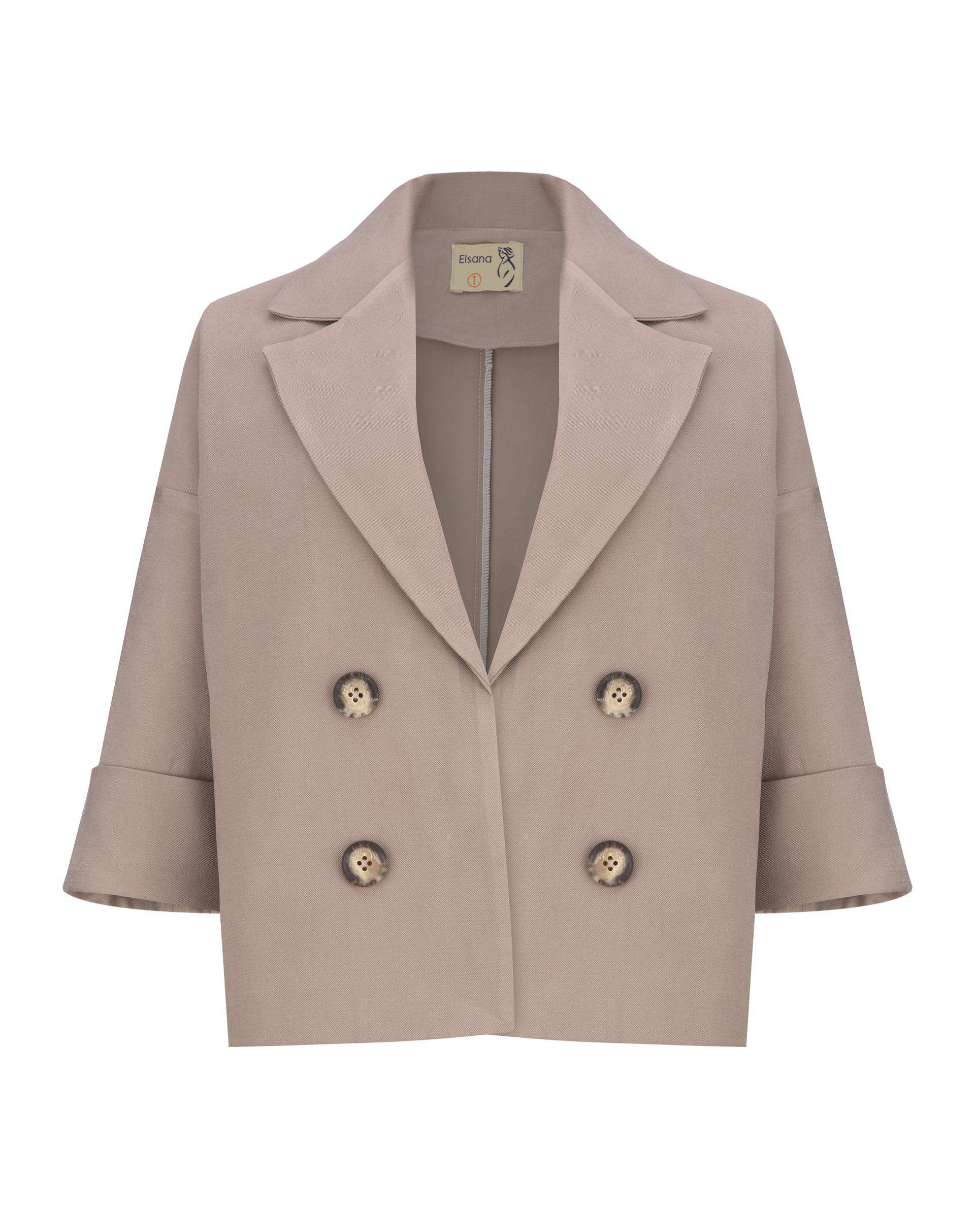کت کراپ زنانه شکلاتی مدل نور السانا Elsana کد 2431