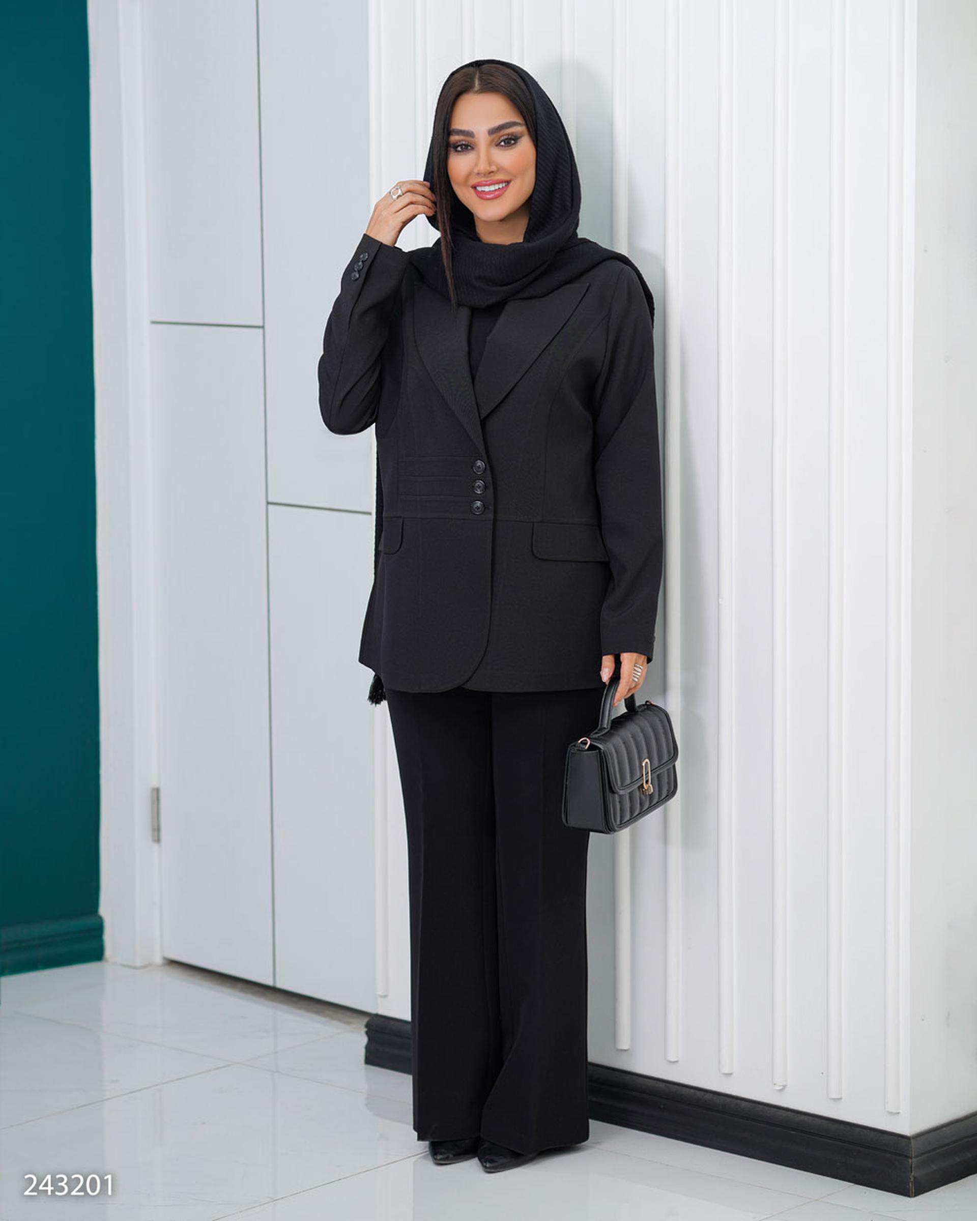 مانتو کتی زنانه مشکی مدل مایدا السانا Elsana کد 2432