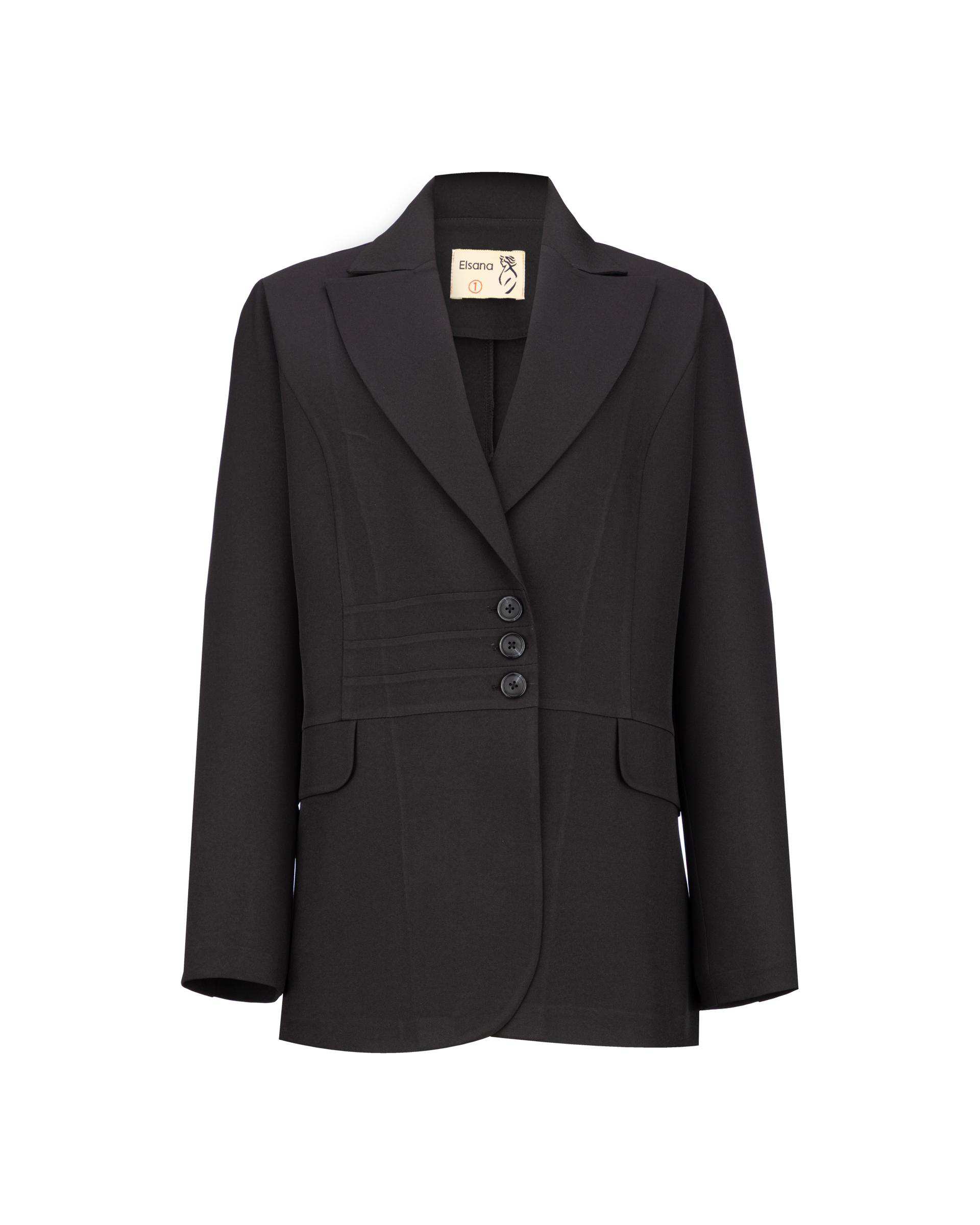 مانتو کتی زنانه مشکی مدل مایدا السانا Elsana کد 2432