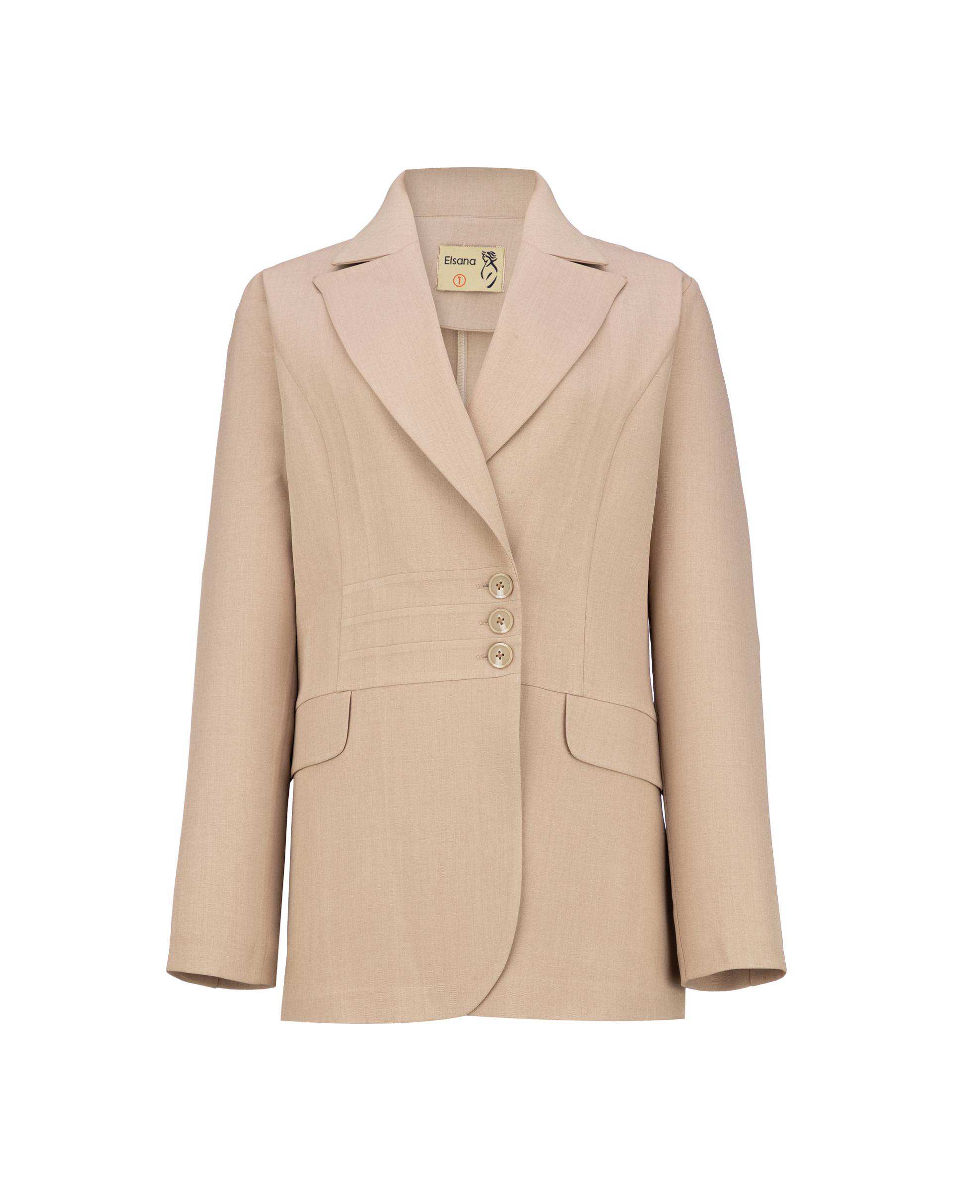 مانتو کتی زنانه کرم مدل مایدا السانا Elsana کد 2432