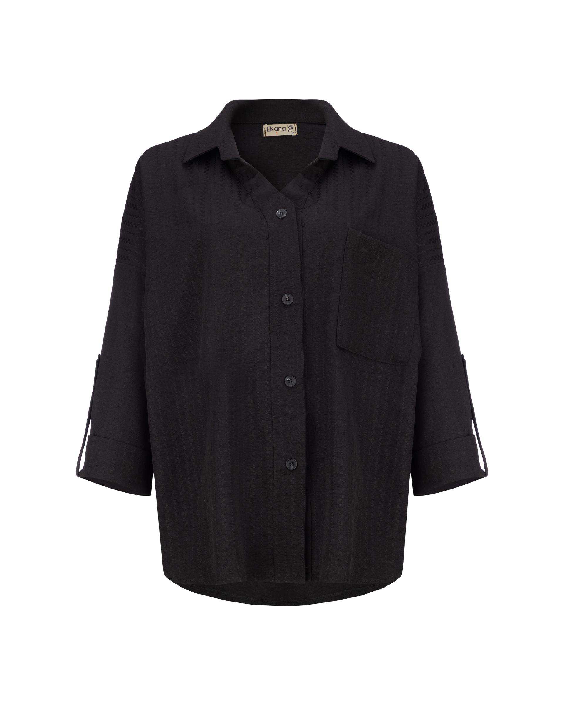 مانتو زنانه مشکی مدل ناوک السانا Elsana کد 2434