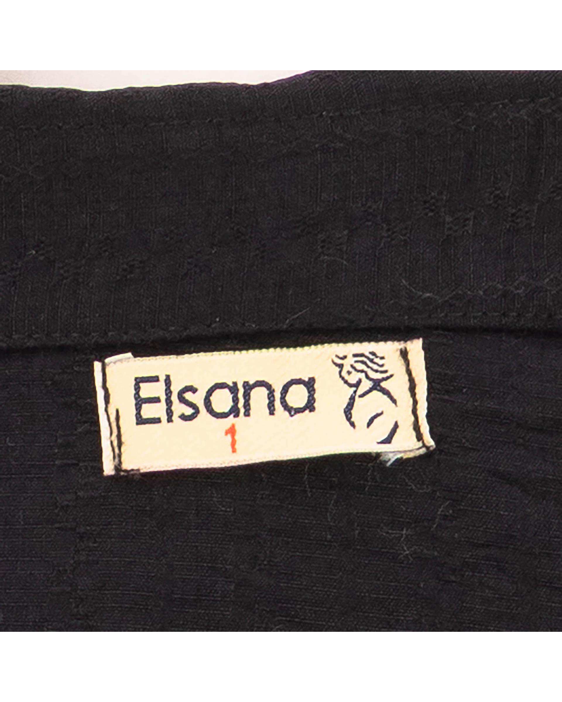 مانتو زنانه مشکی مدل ناوک السانا Elsana کد 2434