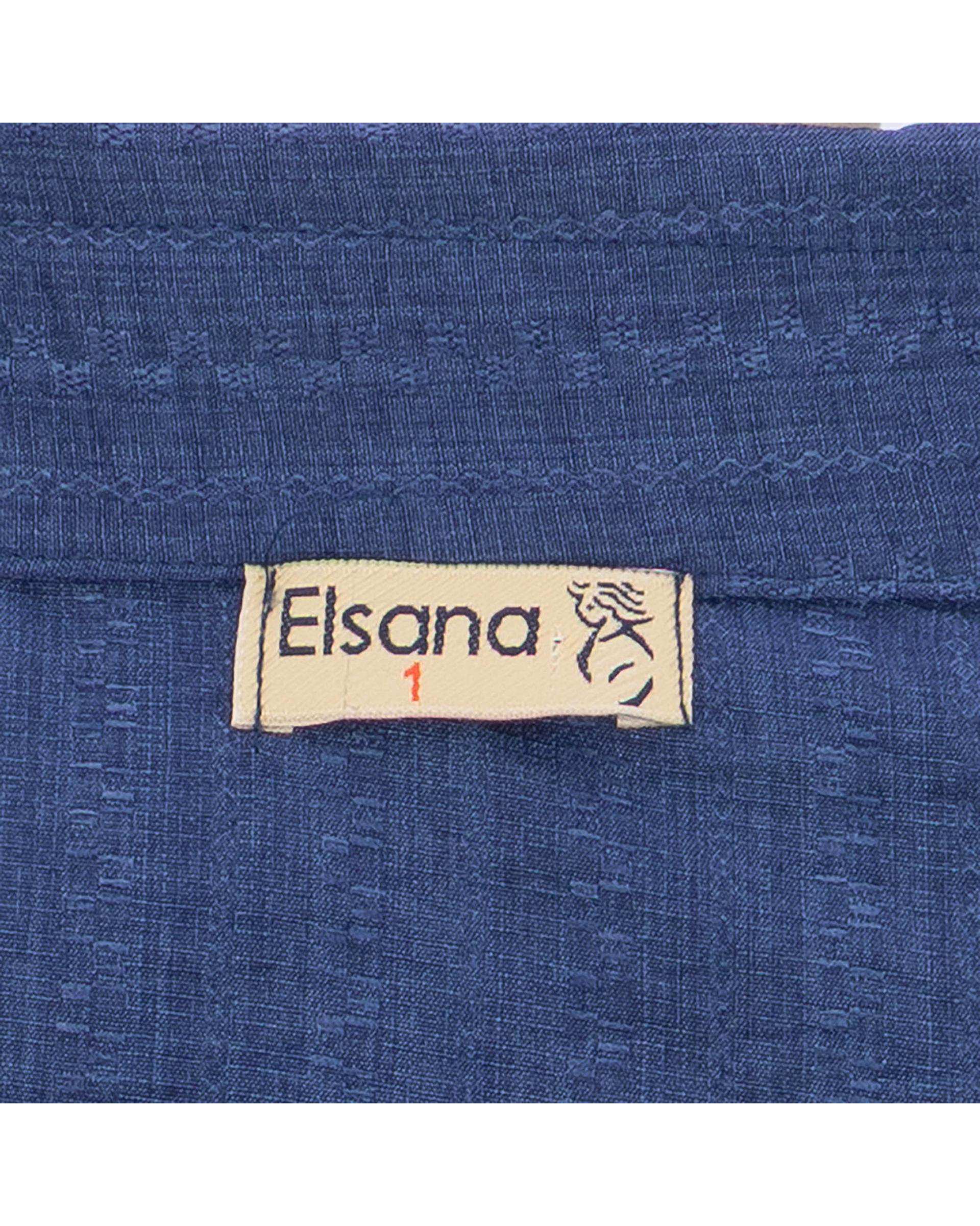 مانتو زنانه آبی نفتی مدل ناوک السانا Elsana کد 2434