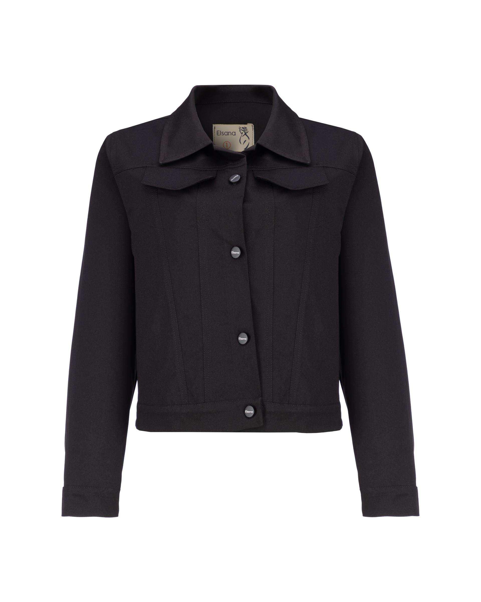 کت کراپ زنانه مشکی مدل آدوین السانا Elsana کد 2435