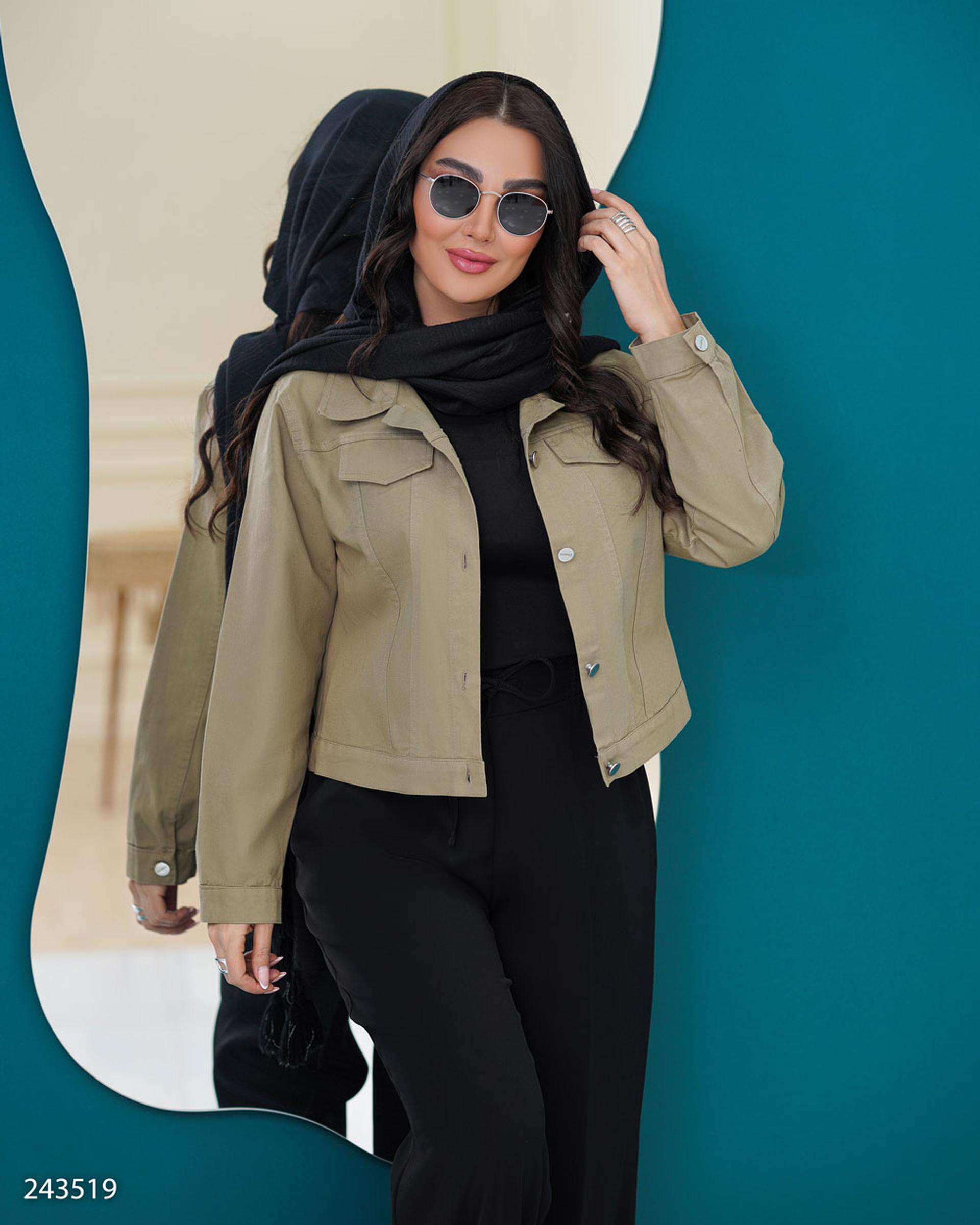 کت کراپ زنانه سبز سدری مدل آدوین السانا Elsana کد 2435