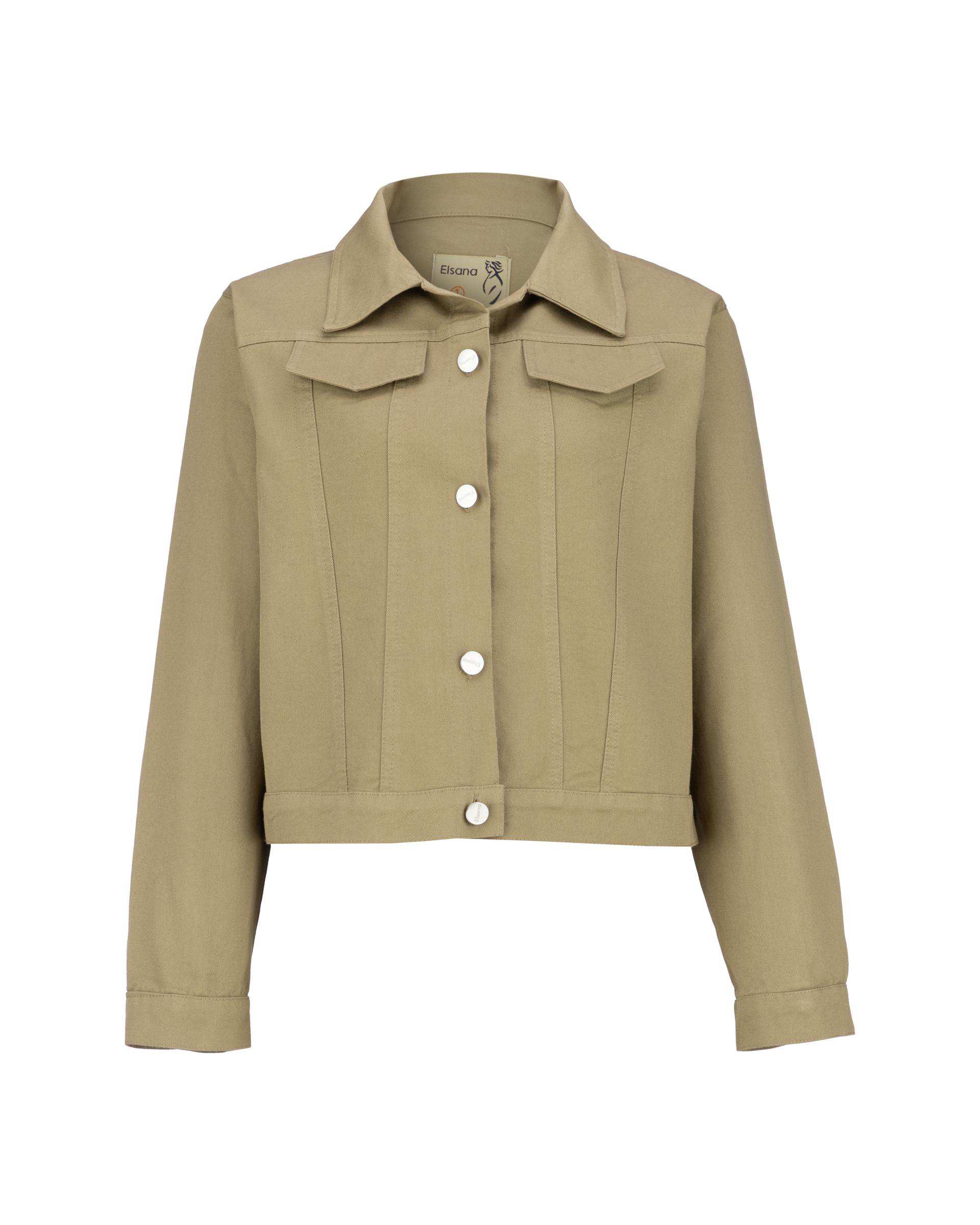 کت کراپ زنانه سبز سدری مدل آدوین السانا Elsana کد 2435