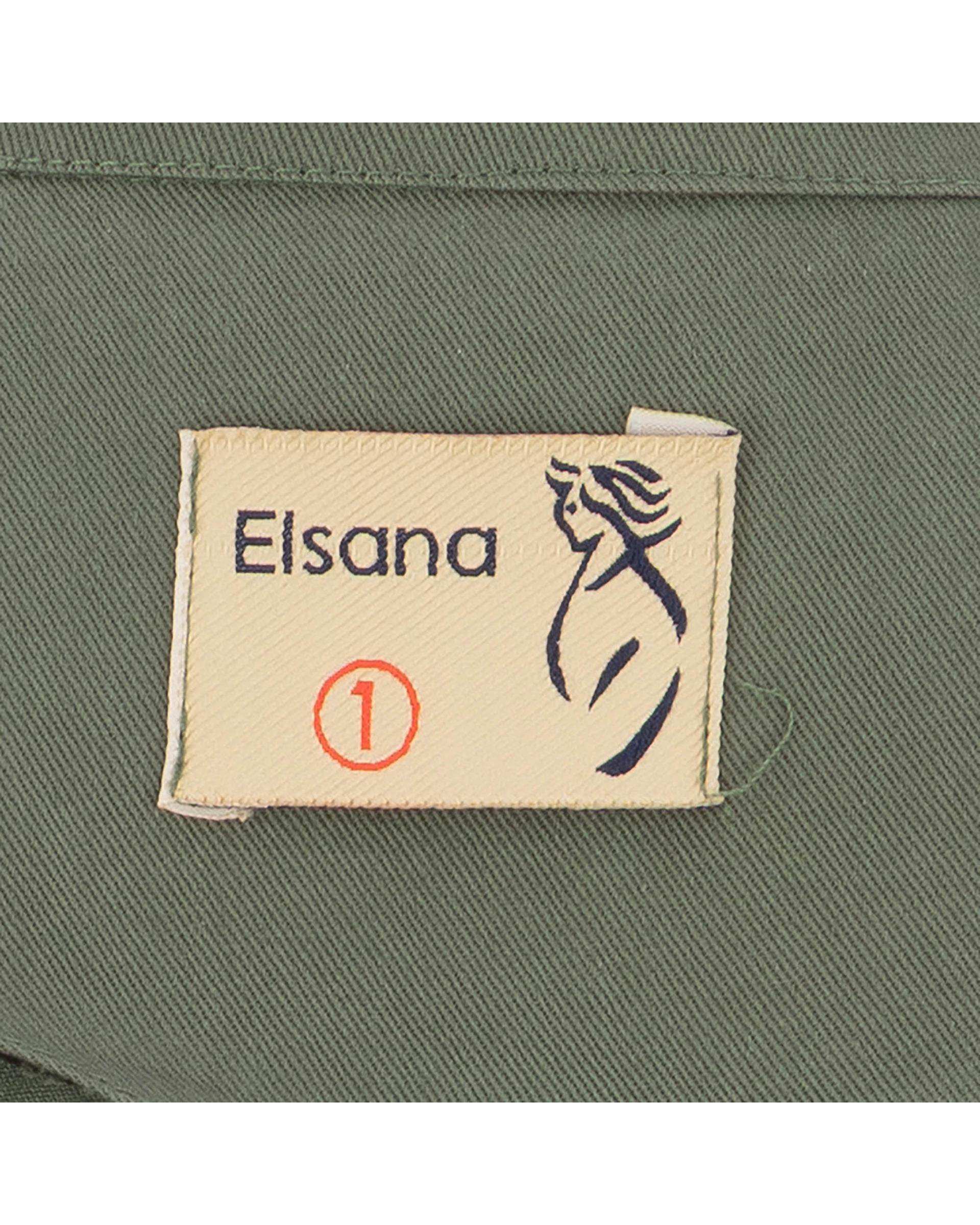 کت کراپ زنانه سبز زیتونی مدل آدوین السانا Elsana کد 2435