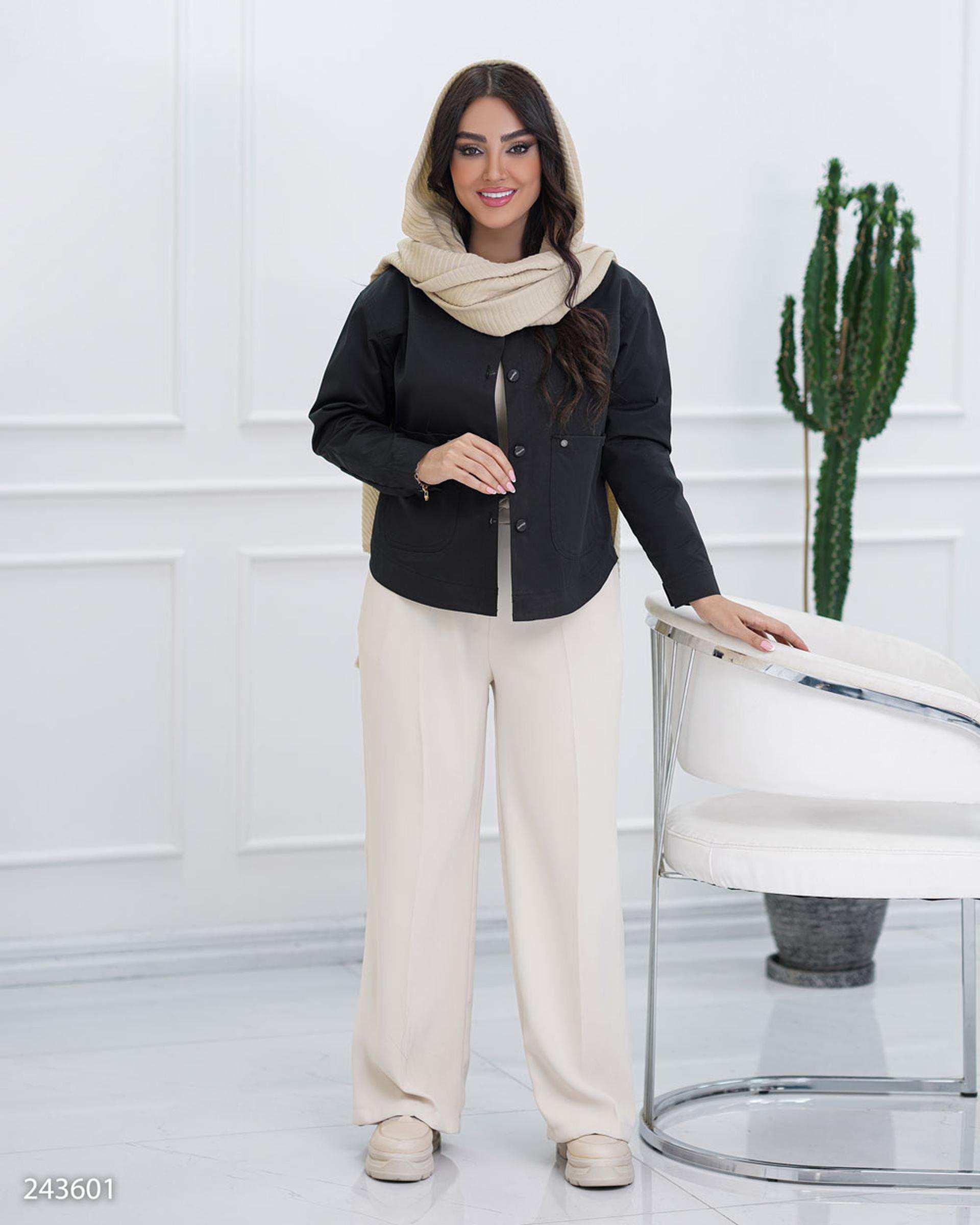 کت کراپ زنانه مشکی مدل آیریک السانا Elsana کد 2436