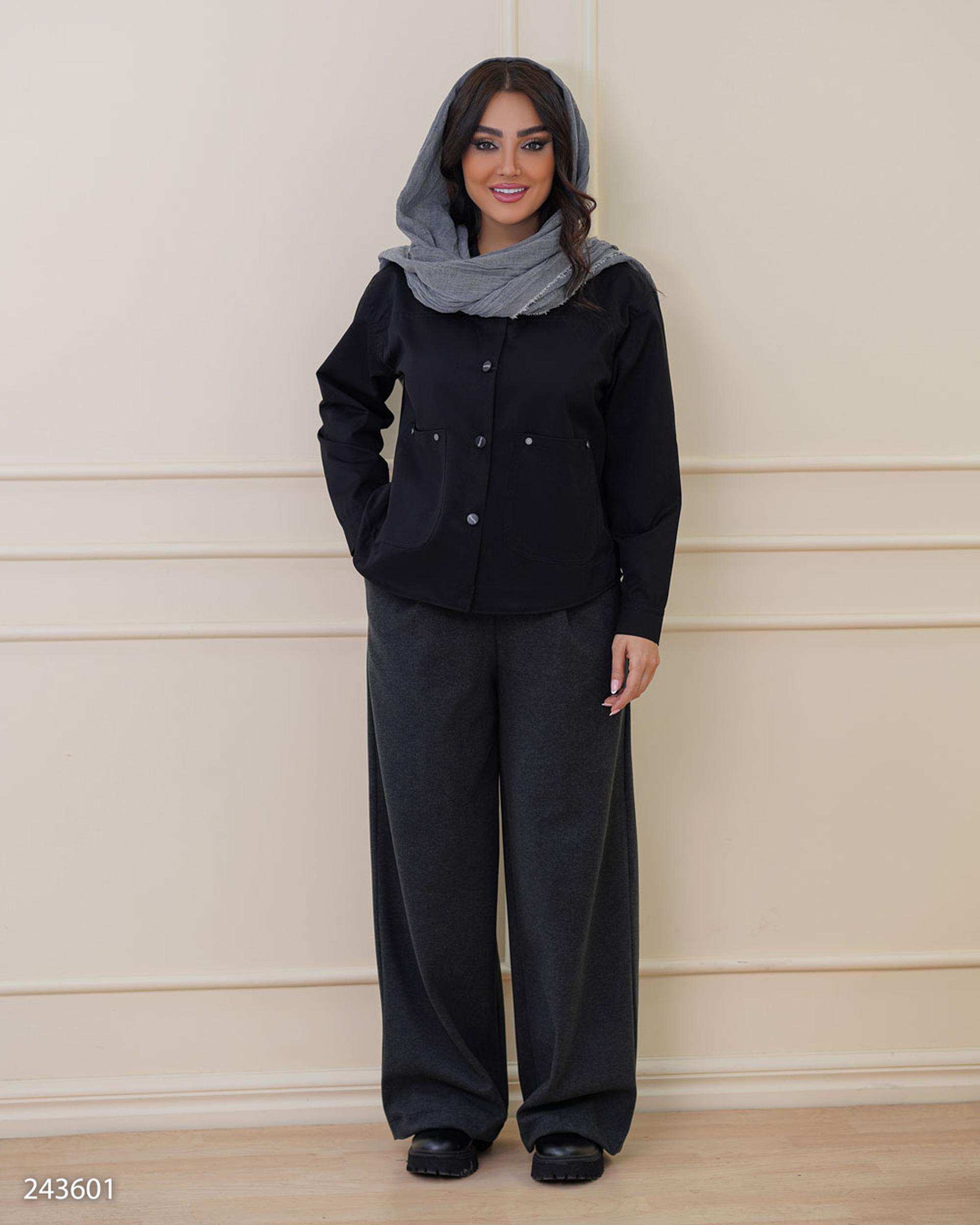 کت کراپ زنانه مشکی مدل آیریک السانا Elsana کد 2436