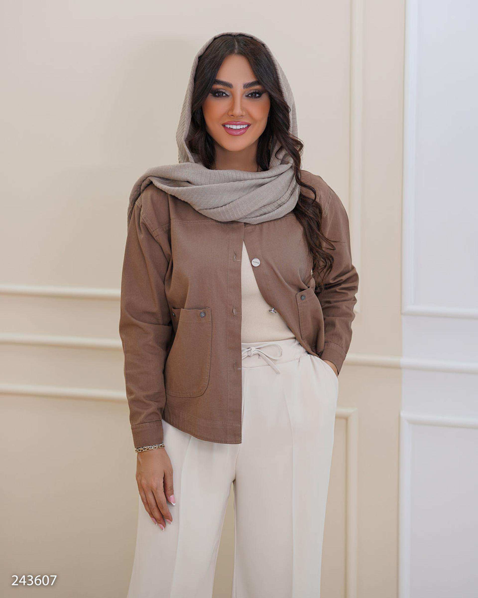 کت کراپ زنانه شکلاتی مدل آیریک السانا Elsana کد 2436