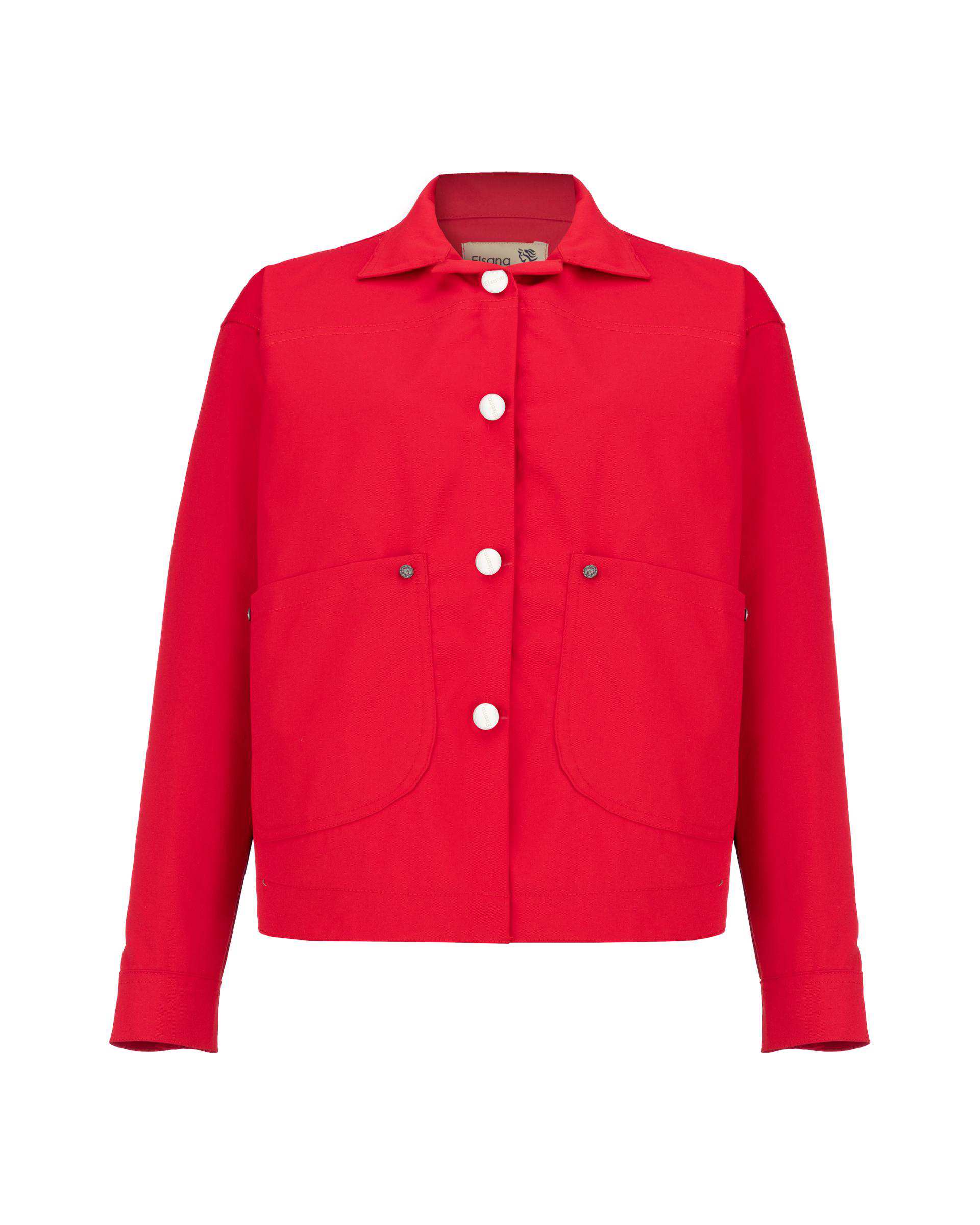 کت کراپ زنانه دونه اناری قرمز مدل آیریک السانا Elsana کد 2436