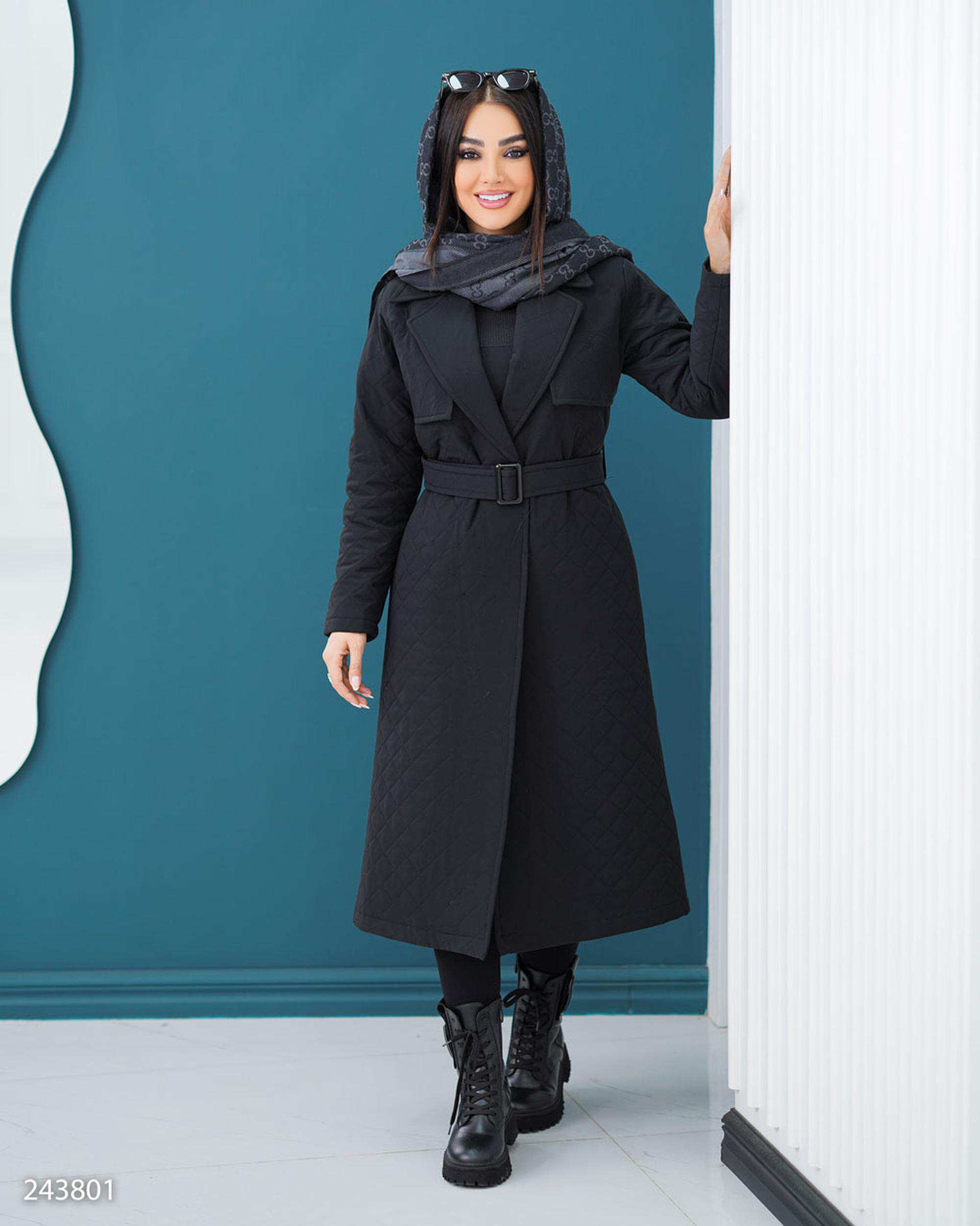 کاپشن زنانه مشکی مدل ماهکان السانا Elsana کد 2438