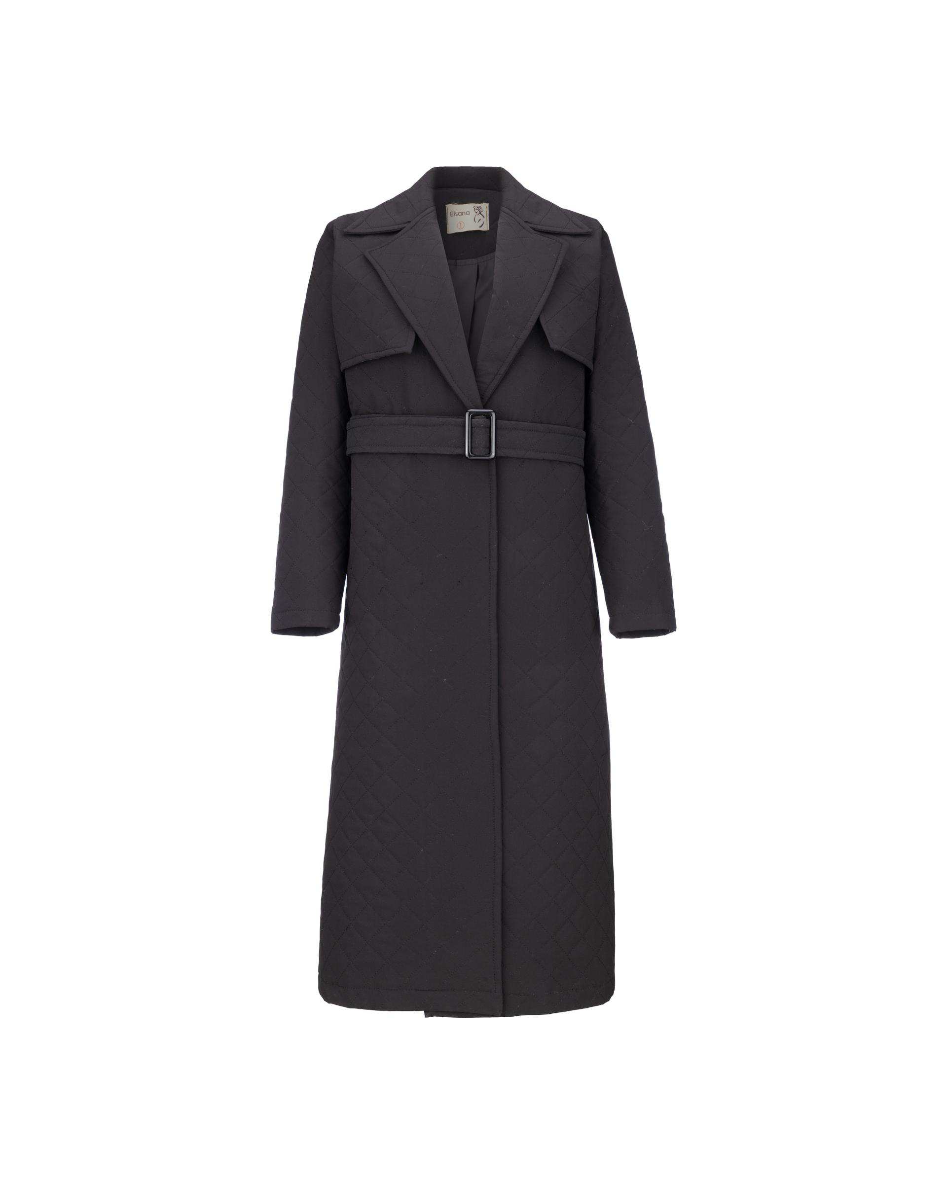 کاپشن زنانه مشکی مدل ماهکان السانا Elsana کد 2438