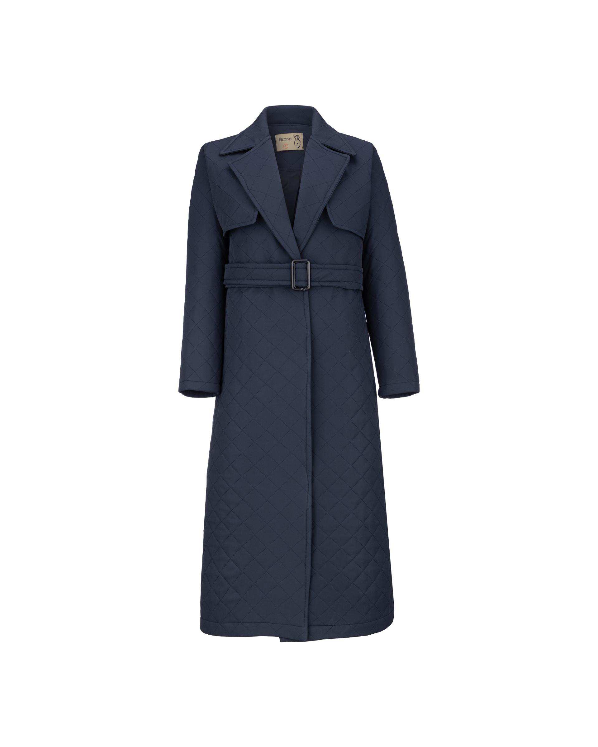 کاپشن زنانه سرمه ای تیره مدل ماهکان السانا Elsana کد 2438