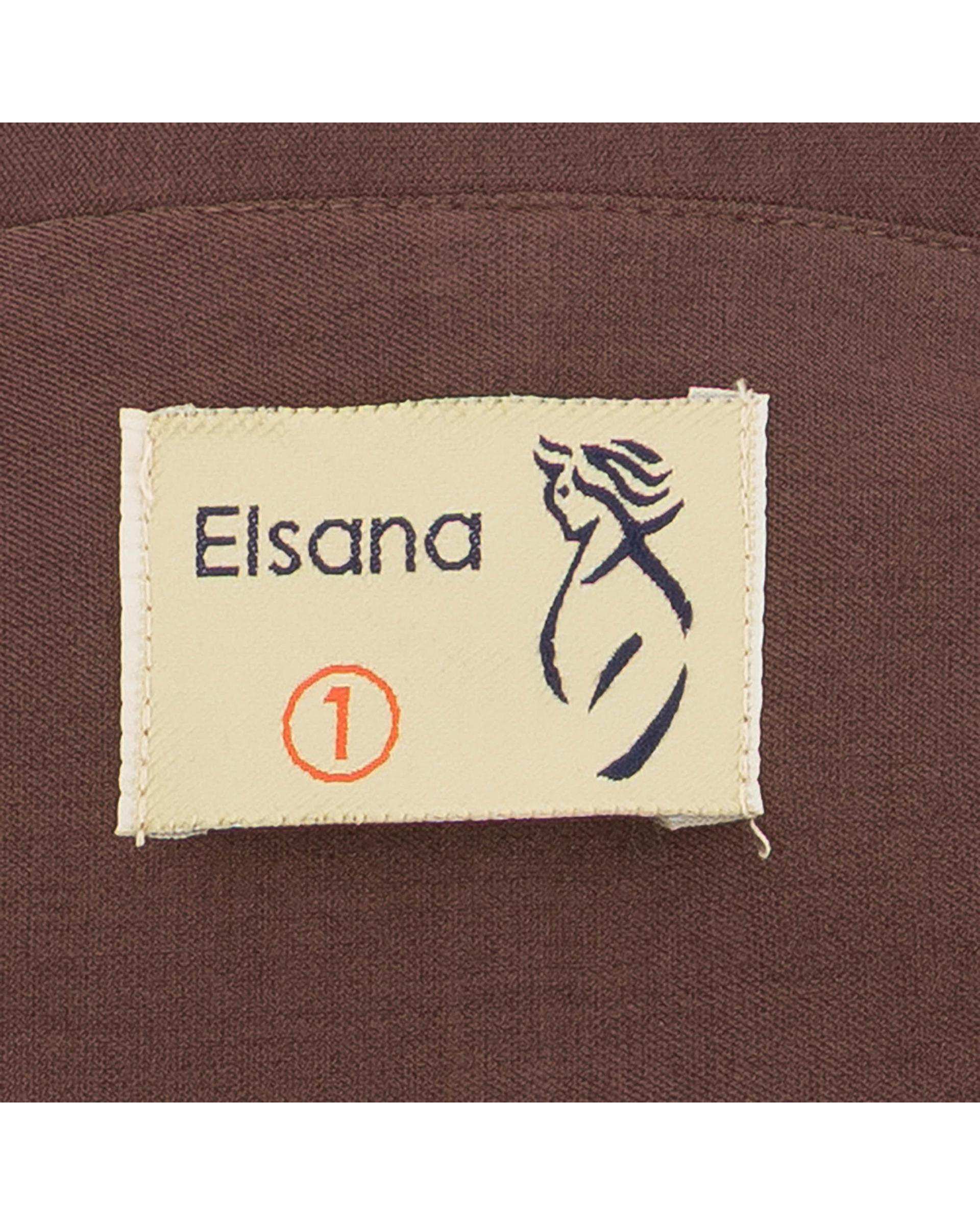 مانتو کتی زنانه قهوه ای مدل فرهام السانا Elsana کد 2439