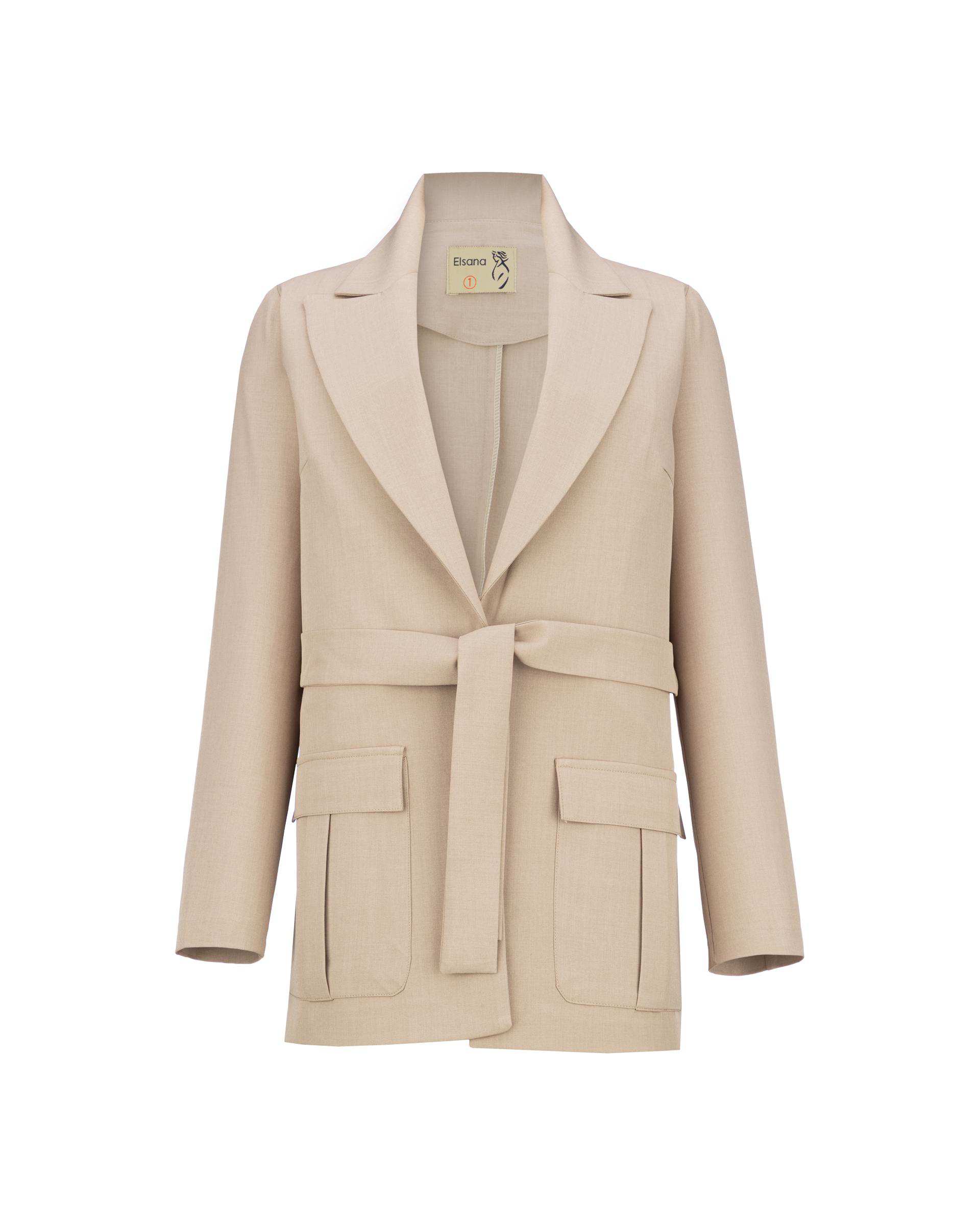 مانتو کتی زنانه کرم مدل فرهام السانا Elsana کد 2439