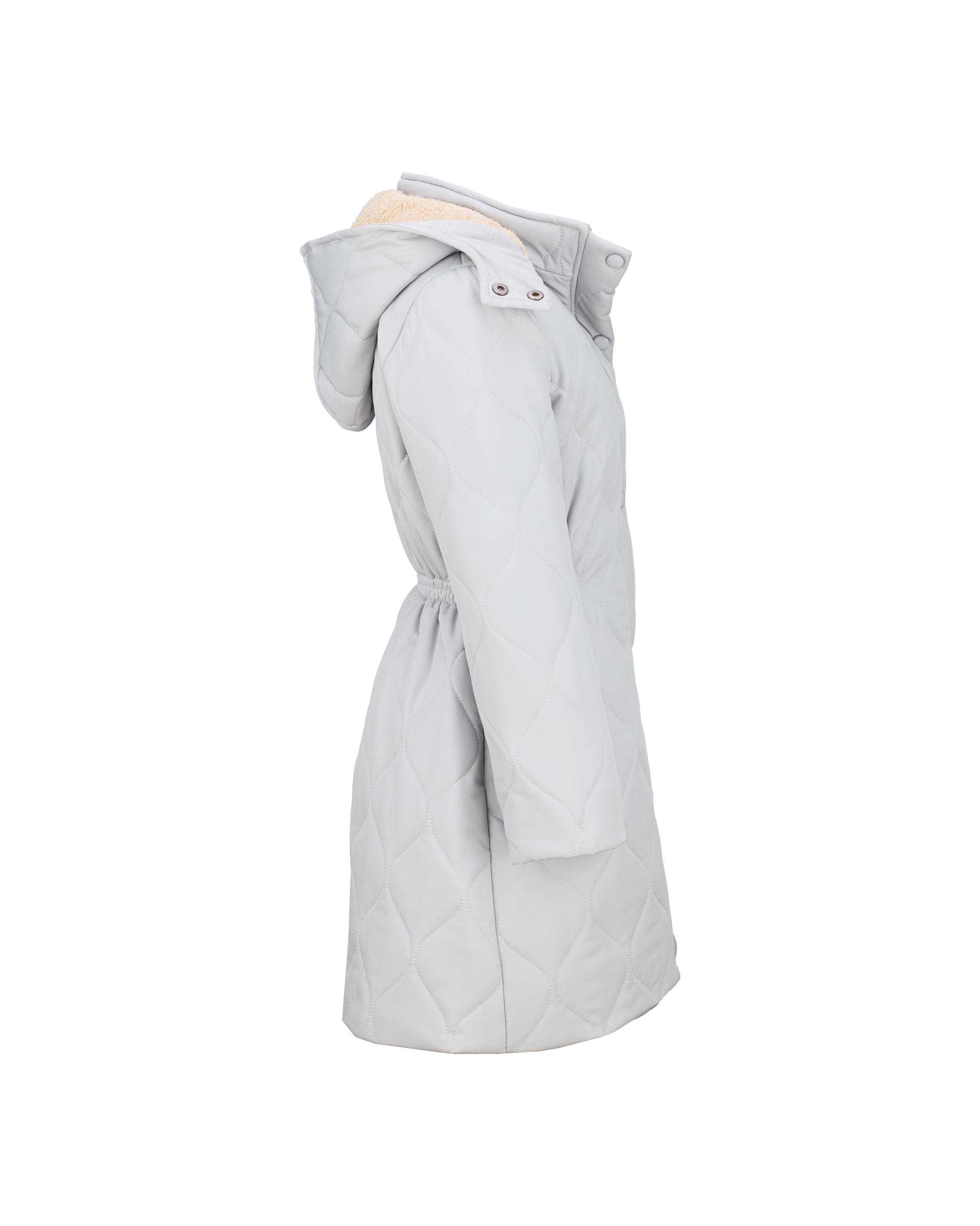 کاپشن زنانه طوسی روشن مدل راشن السانا Elsana کد 2440