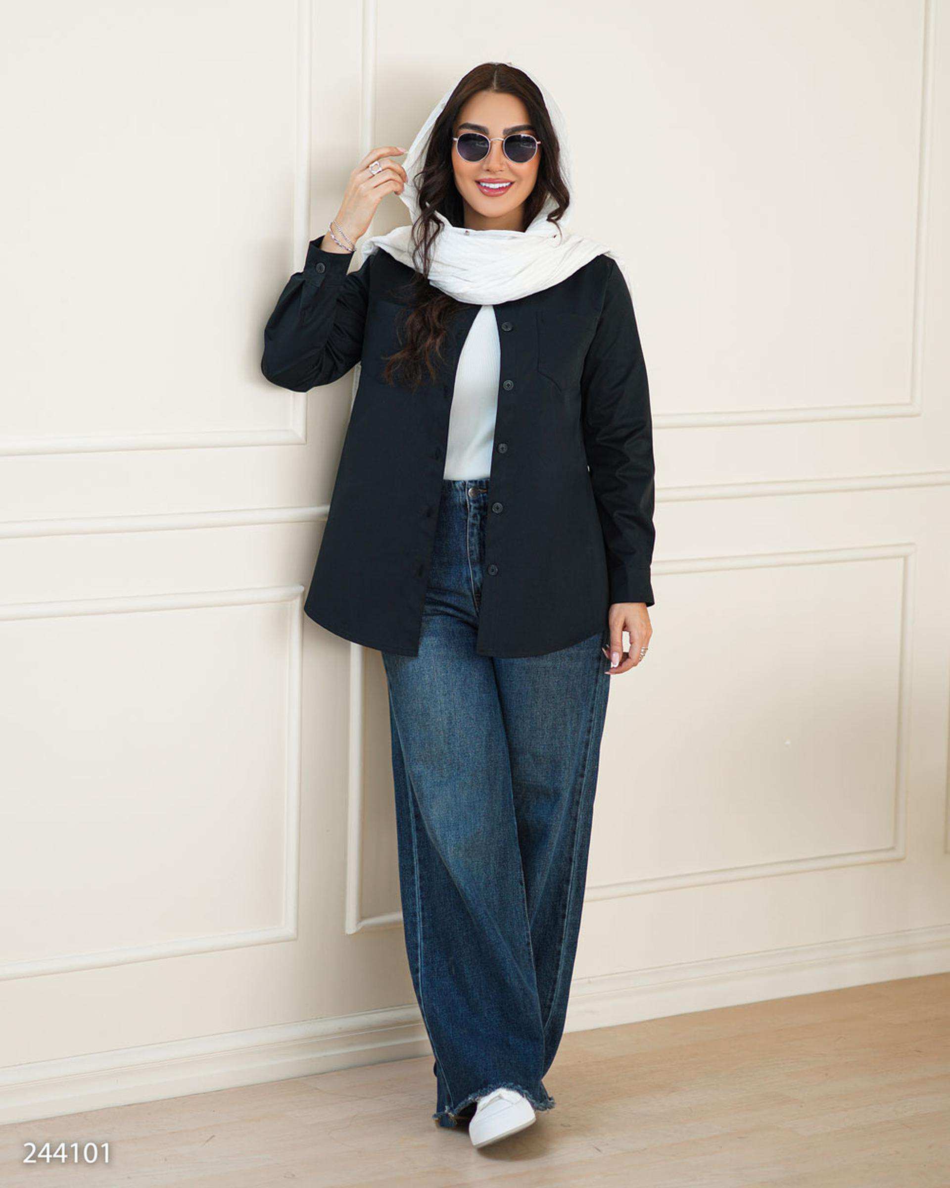 شومیز زنانه مشکی مدل نارینا السانا Elsana کد 2441