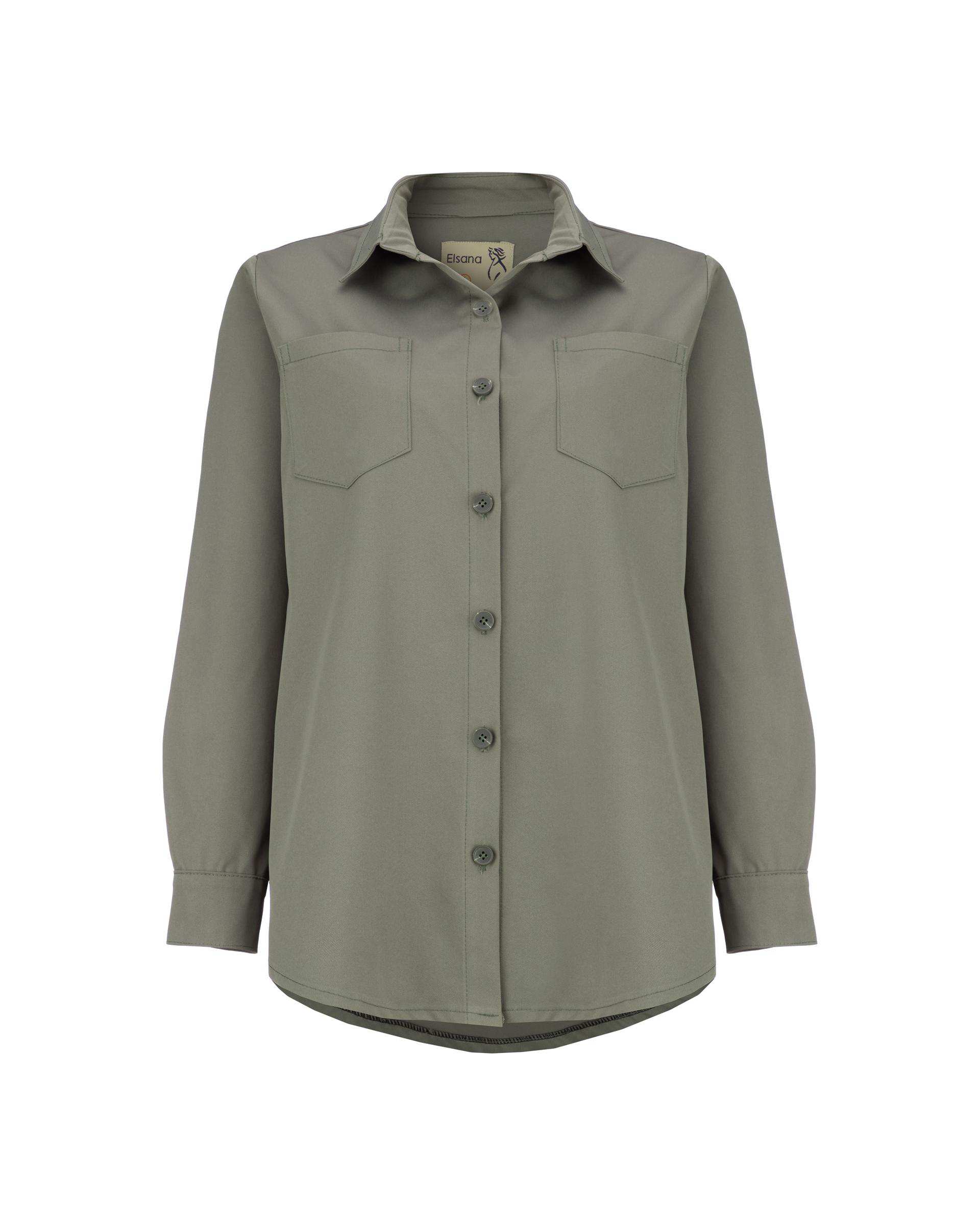 شومیز زنانه سبز زیتونی مدل نارینا السانا Elsana کد 2441