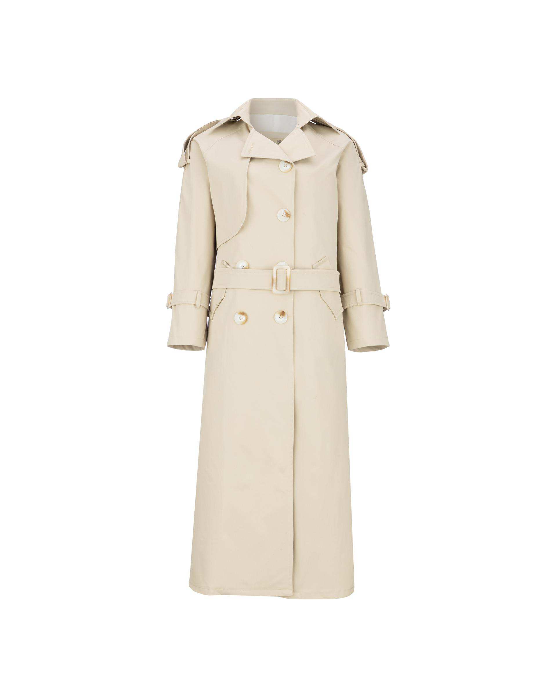 بارانی زنانه نخودی مدل ماناد السانا Elsana کد 2443