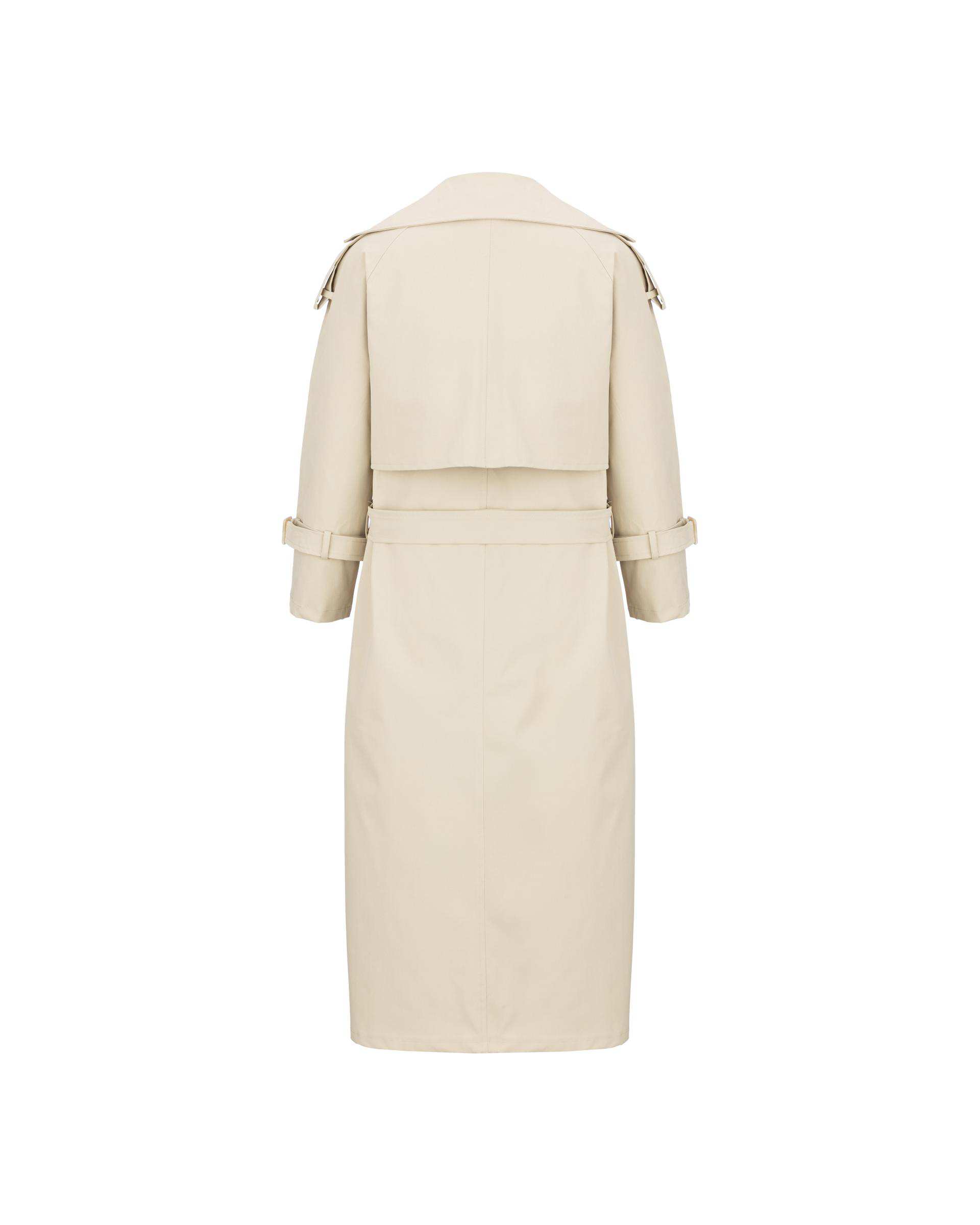 بارانی زنانه نخودی مدل ماناد السانا Elsana کد 2443