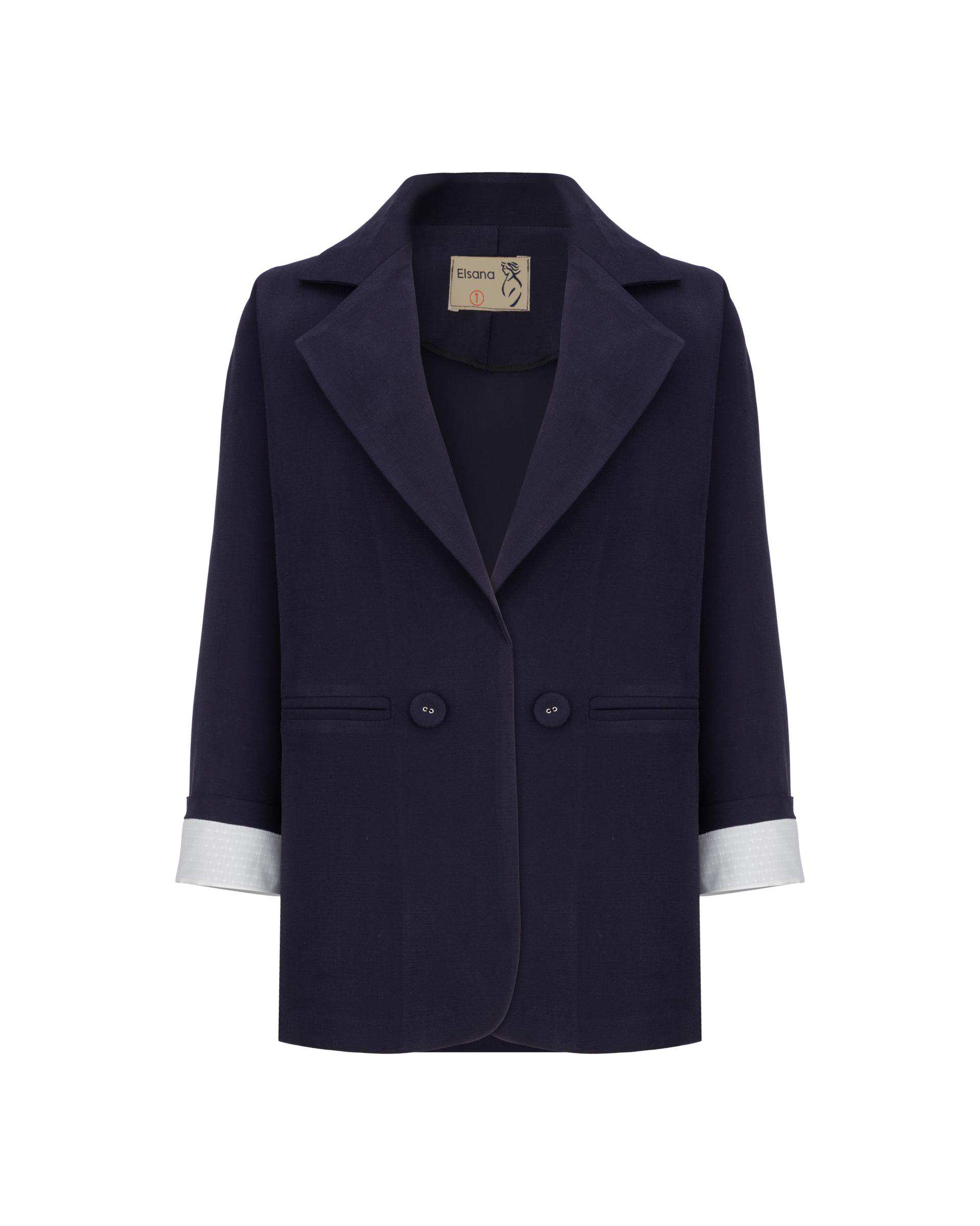 ست کت و شلوار زنانه سرمه ای مدل سینداد السانا Elsana کد 2444